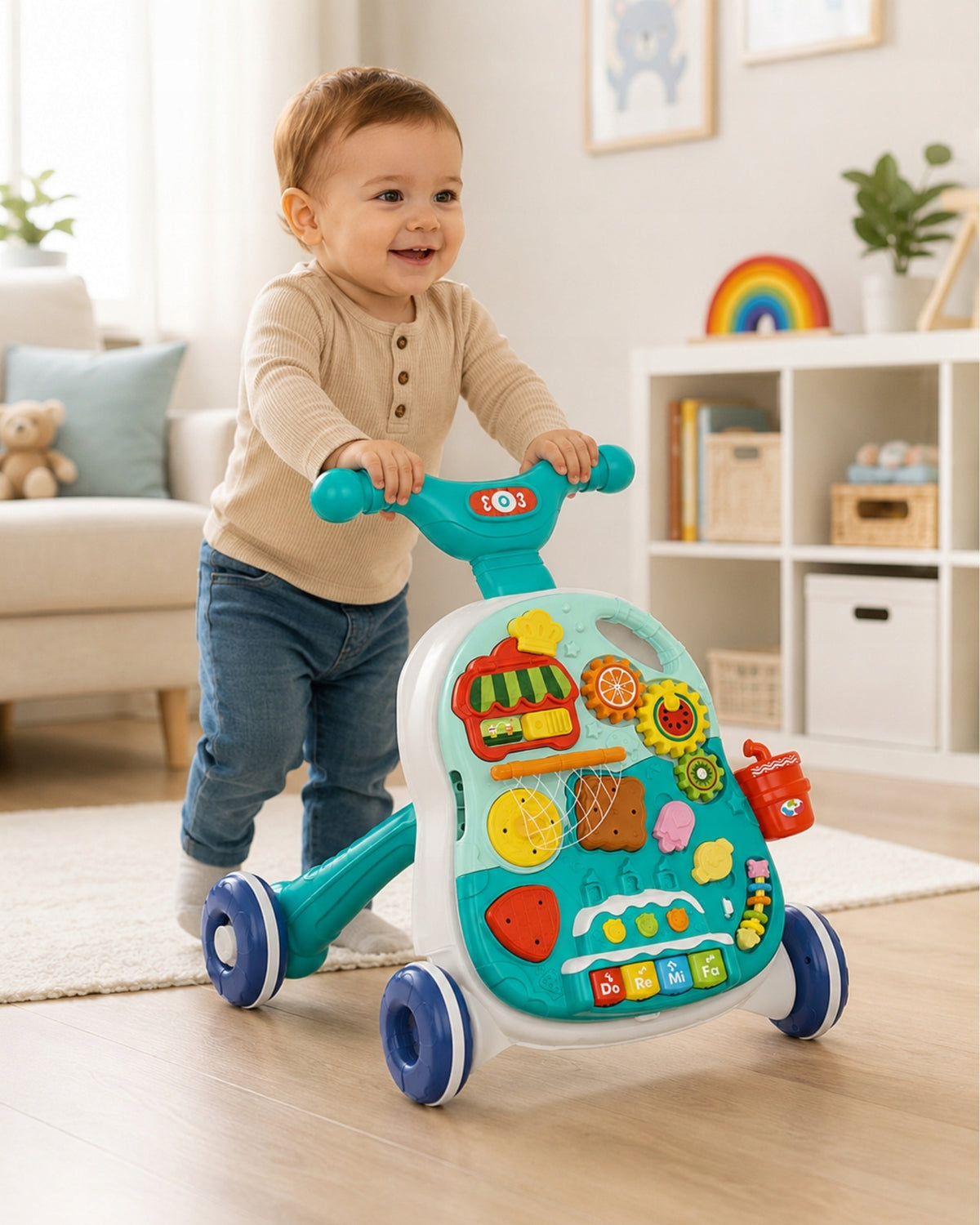 Walker Pusher Interactive Table Riding Wheel Educational 3in1 Piano Panel Manufacturer code 110262