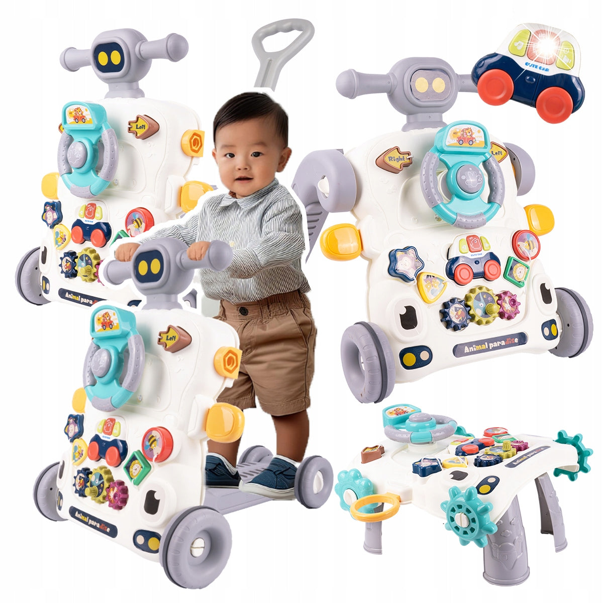 Walker pusher 5in1 rider scooter educational table panel with steering wheel Brand Stator