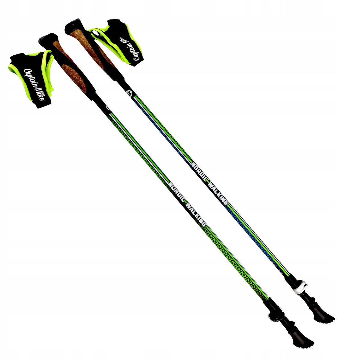 Walking poles 50% carbon NORDIC WALKING Adjustable lightweight Captain Mike Packaging status original