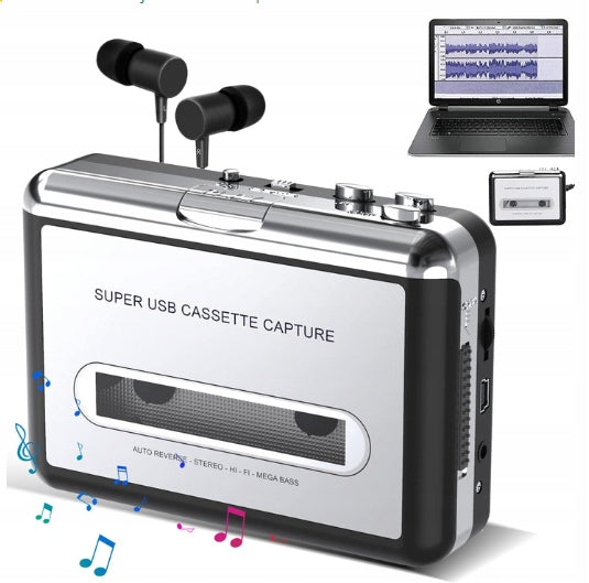 Walkman Cassette Player and Cassette to MP3 Converter USB Recorder Manufacturer code EZCAP231