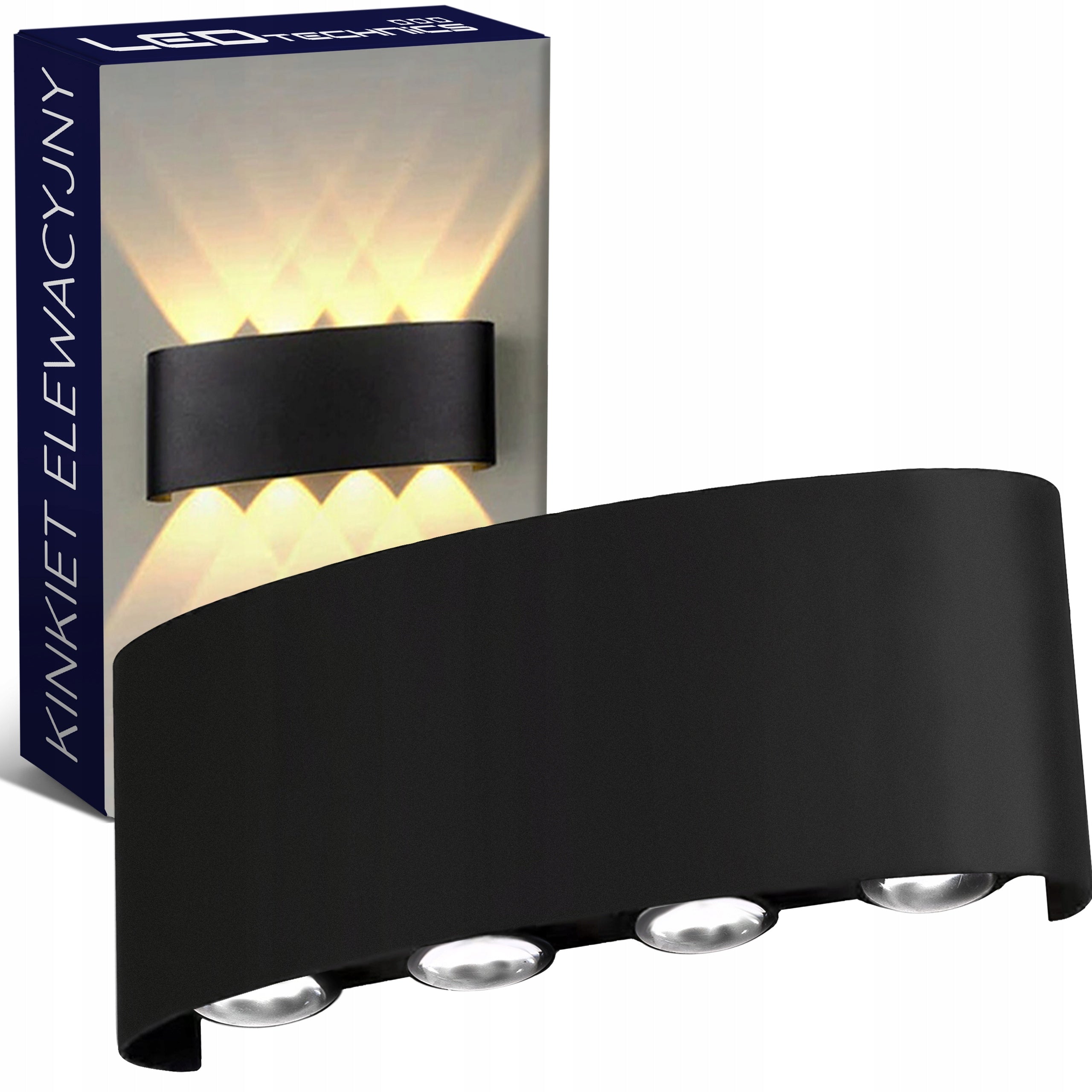 Wall Facade Lamp 8W LED Wall Lamp Outdoor Garden Top Down Alu
