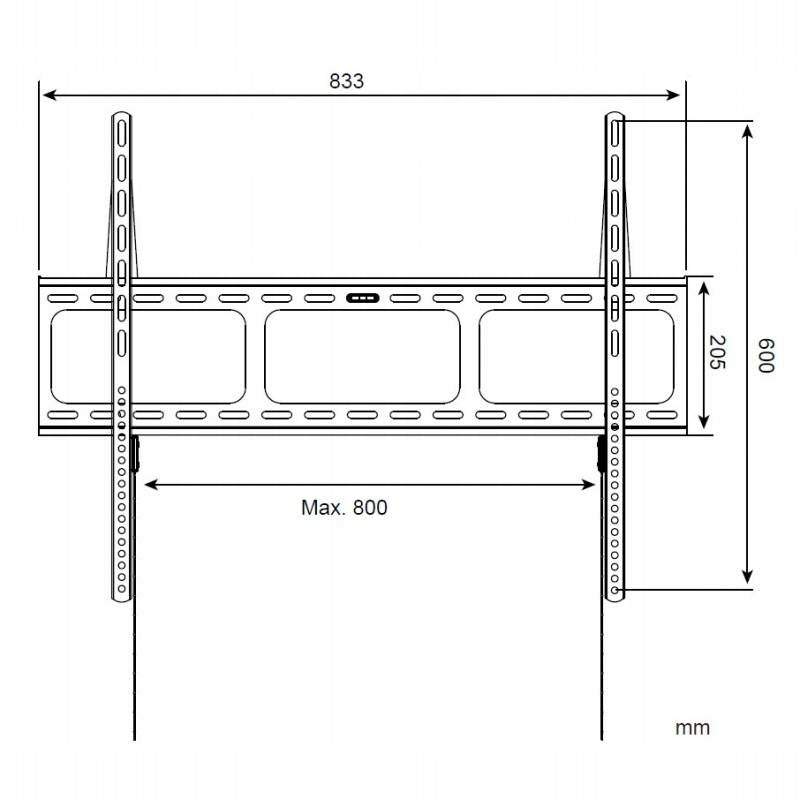 Wall Hanger Holder for TV Monitor 42"-80' 60 kg Slim Techly Brand Techly