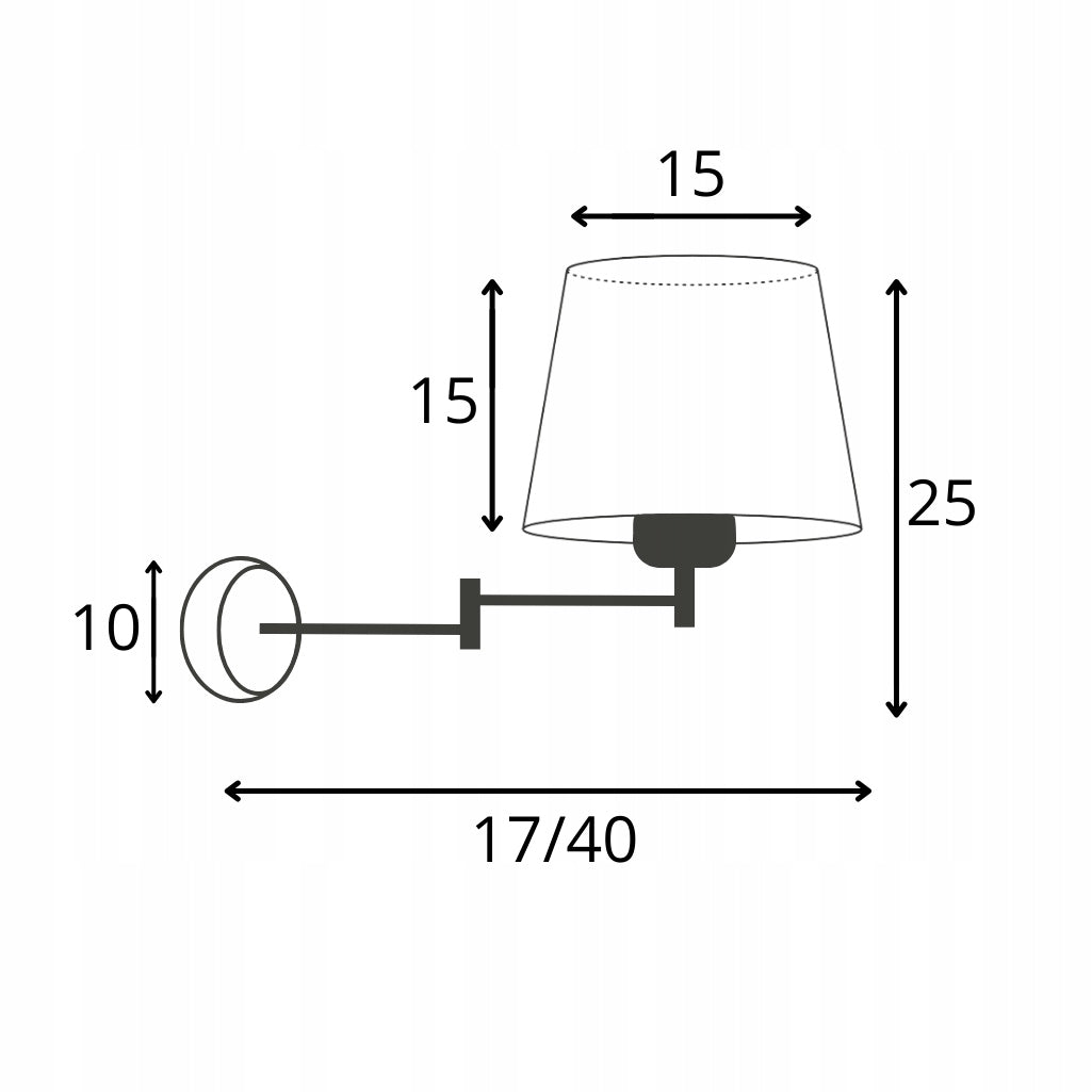 Wall Lamp Adjustable White Articulated Wall Lamp Lampshade LED E27 EAN (GTIN) 5903628490077