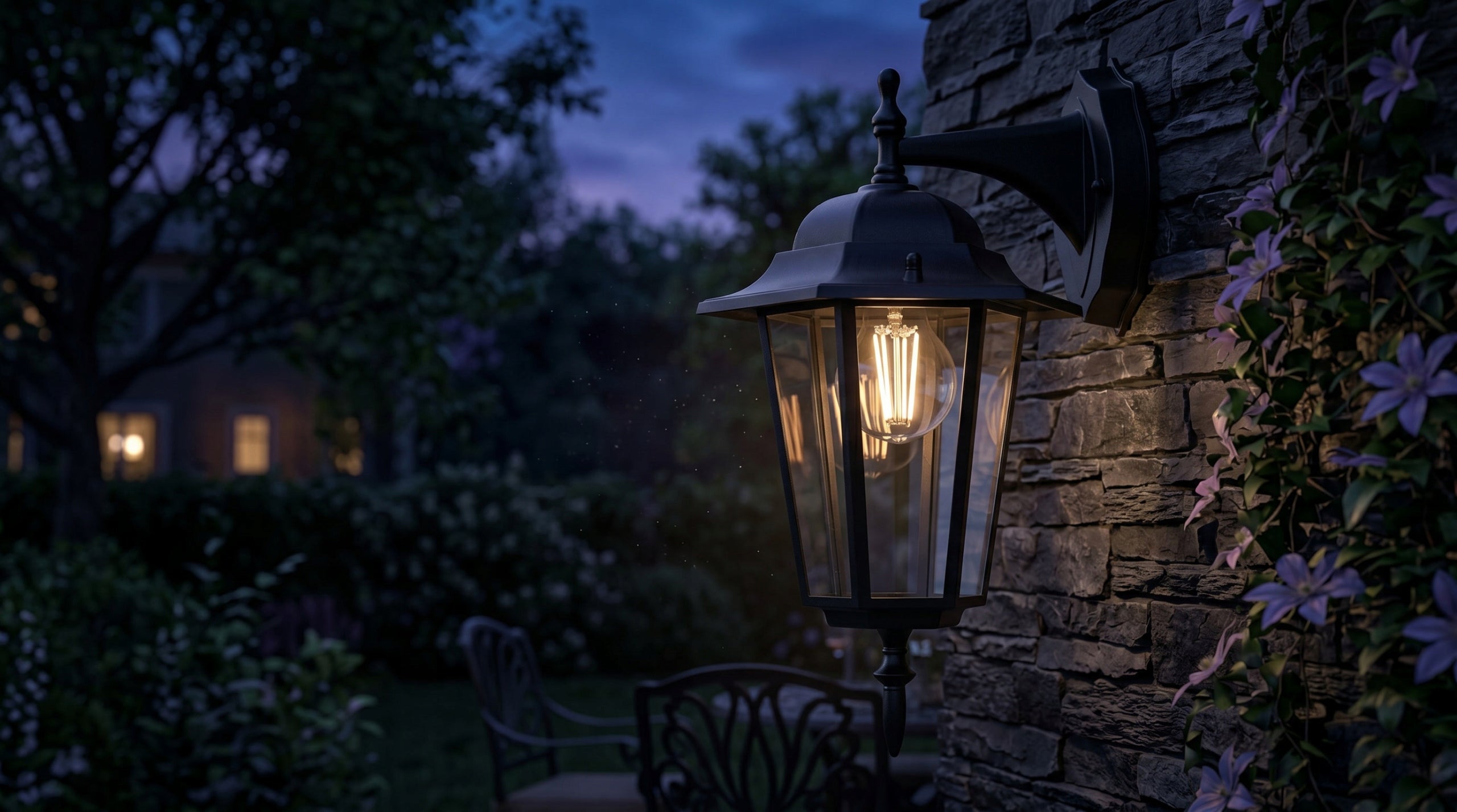 Wall Lamp Elegant Black Outdoor IP44 Garden Facade K-5009A STANDARD Thread type E27