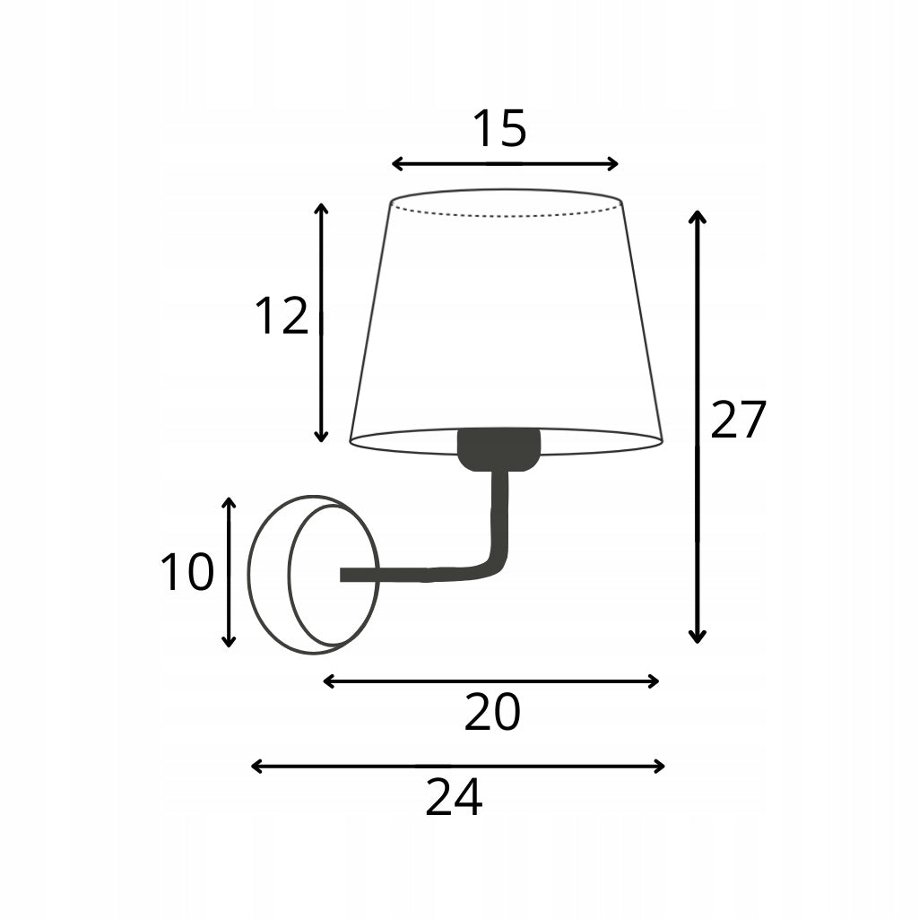 Wall Lamp White LED Lampshade E27 Modern for Bedroom EAN (GTIN) 5903628483994