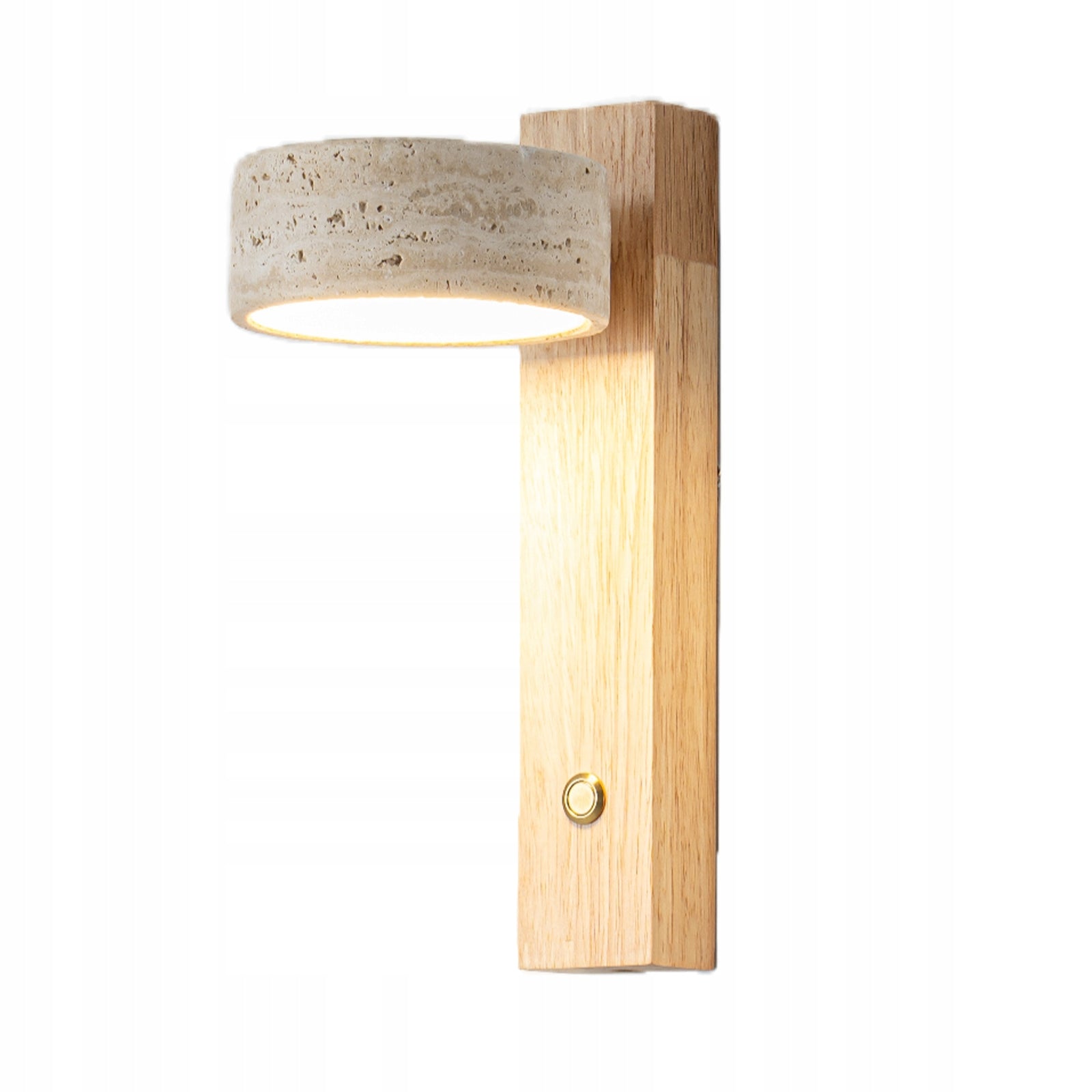 Wall Lamp with Switch in Yellow Travertine LED 3000K 10W