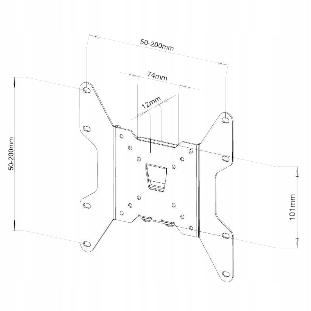 Wall Mount TV Mount 13-37" 35kg Slim 12mm VESA TV Hanger Techly Manufacturer code ICA-LCD 114