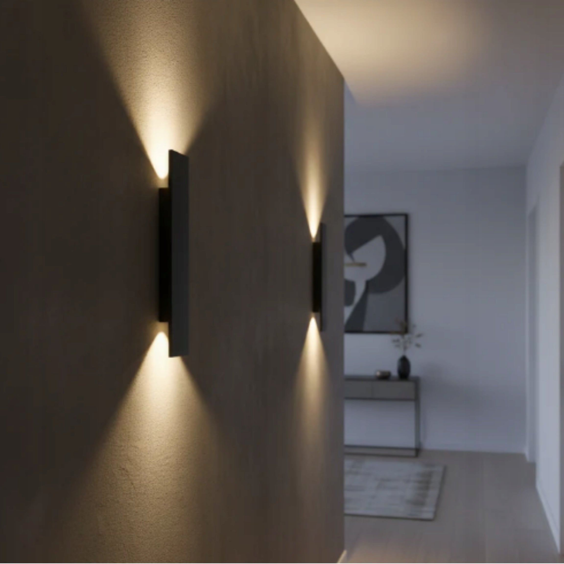 Wall Sconce Black Loft LED Facade Lamp Modern Rectangular 6W Thread type built-in LED source