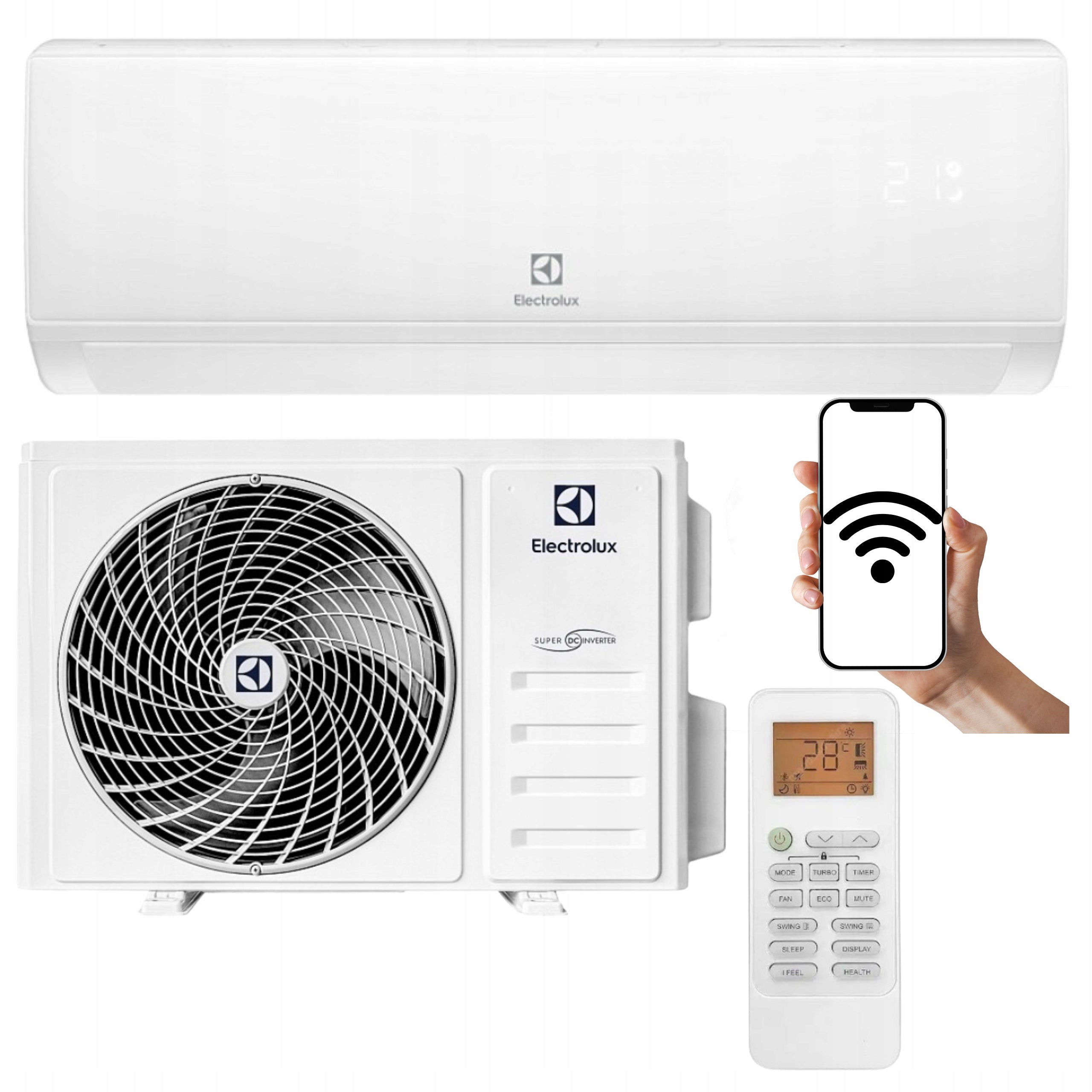 Wall air conditioner ELECTROLUX HEL 3,5kW 40m2 WIFI for HOME OFFICE EFFICIENT