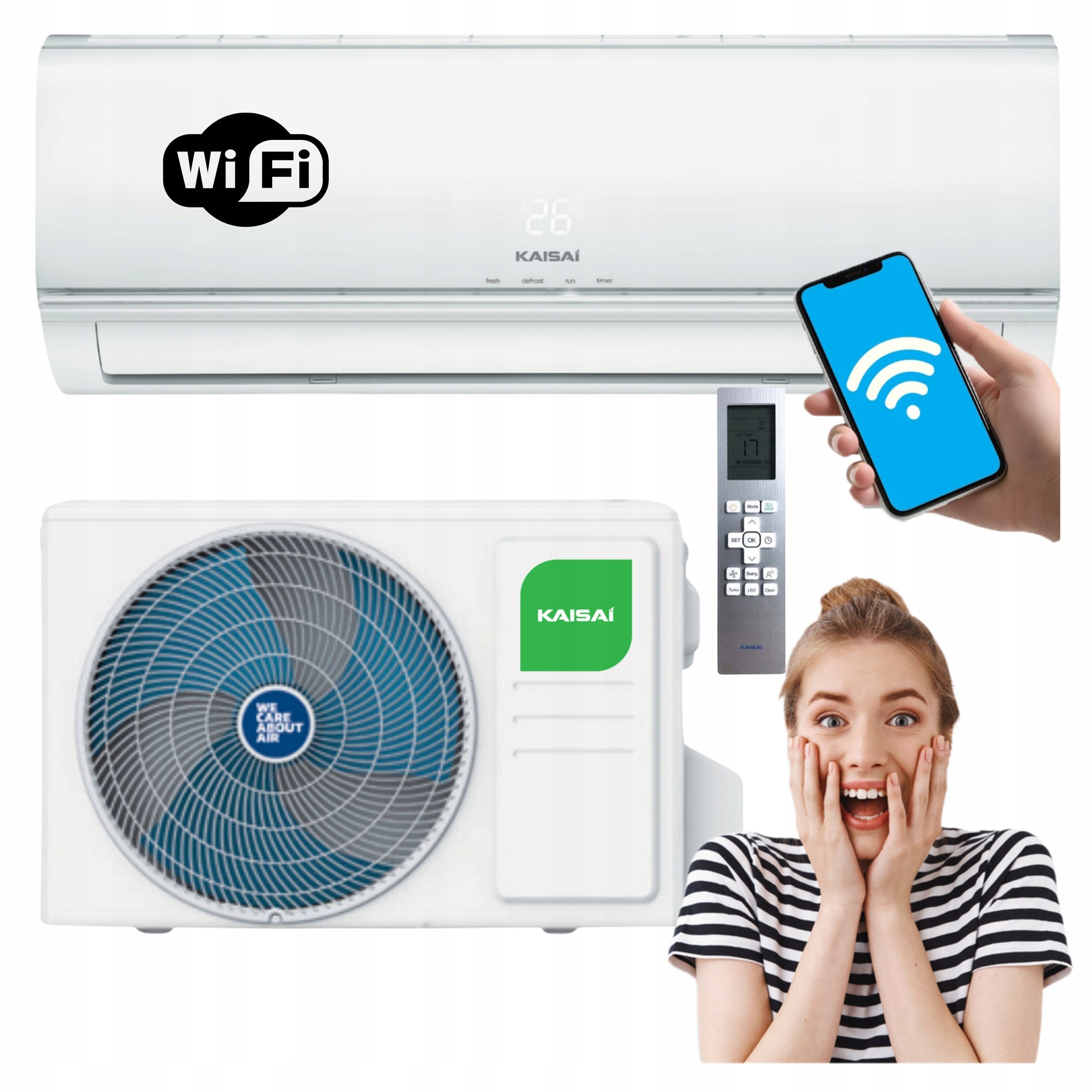 Wall air conditioner KAISAI ECO 2,6kW WIFI HEATER AIR CONDITIONING