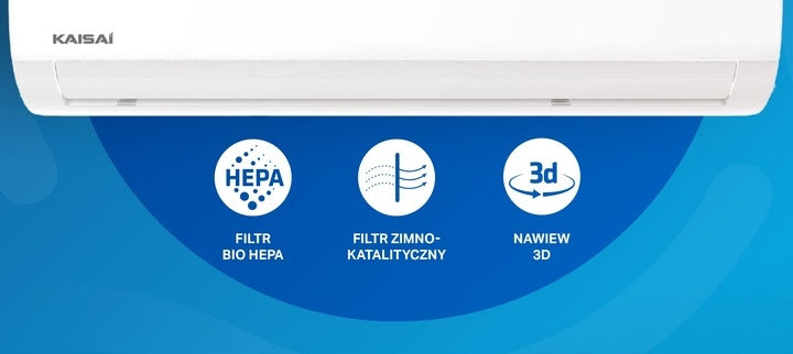Wall air conditioner KAISAI Fly 5,3kW WiFi HEPA Heating Efficient Model 2026 Cooling power 5300 W