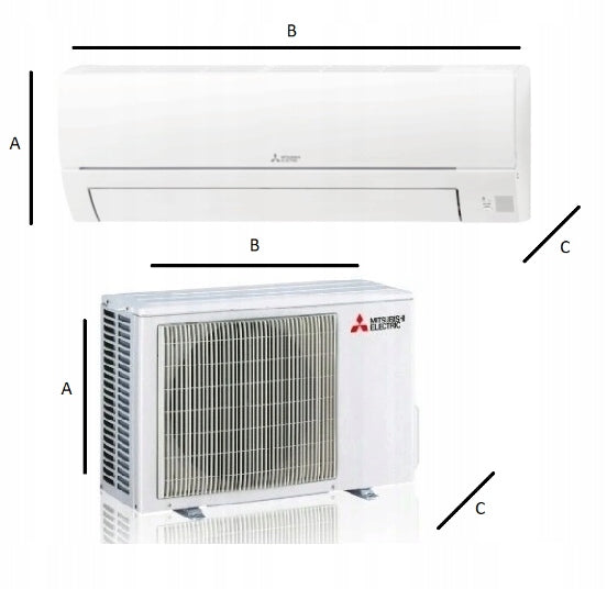 Wall air conditioner Mitsubishi Economy 2,5 kW Recommended maximum room size 25 m²