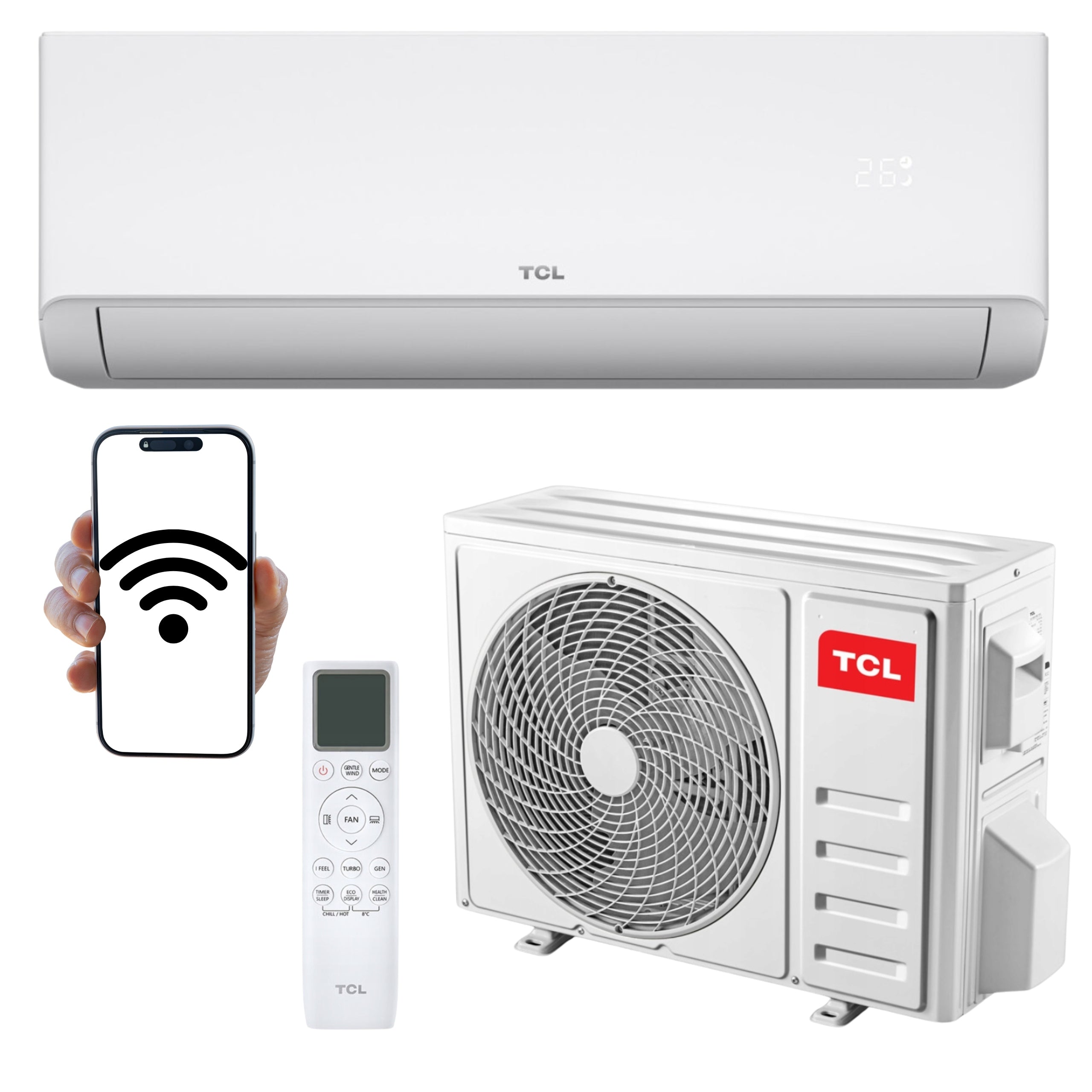 Wall air conditioner TCL SaveIN AI 3,4kW 40m2 WiFi EFFICIENT AIR CONDITIONER