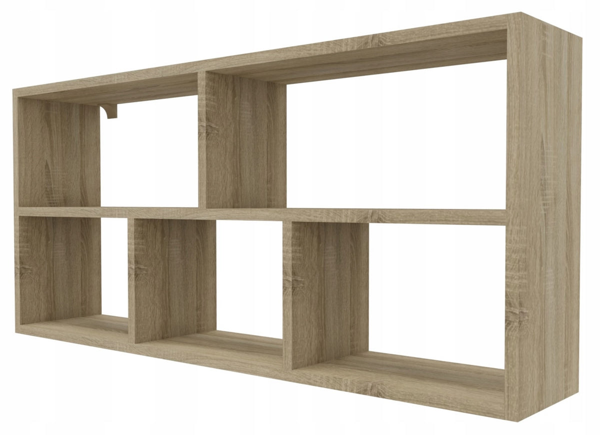 Wall hanging shelf, bookcase for the living room, 110 cm, sonoma oak junior