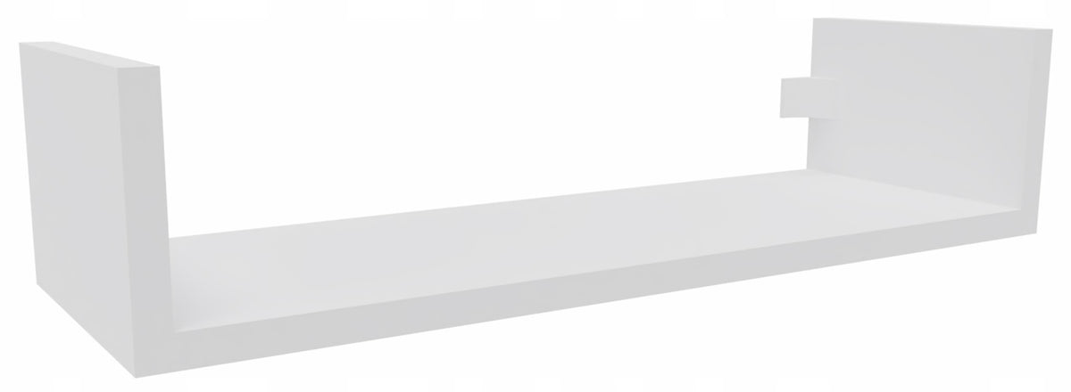 Wall hanging shelf for living room for books toys 1x60 cm white mat