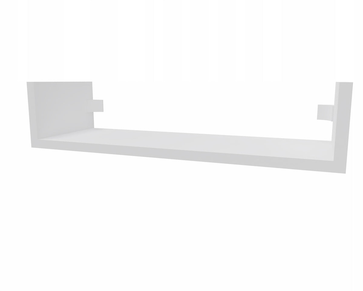 Wall hanging shelf for living room for books toys 80 cm white mat