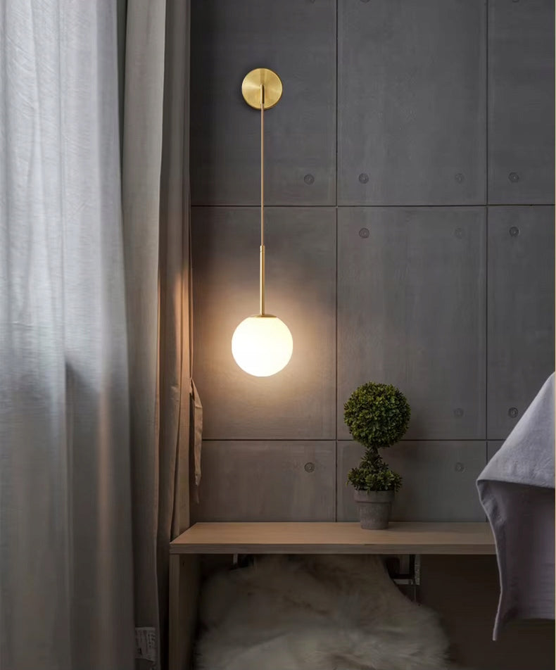 Wall lamp HANGING simple LOFT for lampshade GLASS BALL for 1x E27 Brand LED-ONE