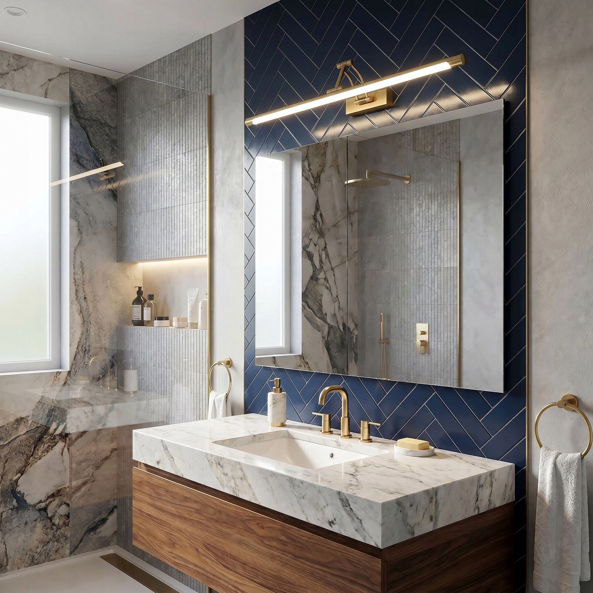 Wall lamp SWE023 LED gold mat wall lamp over mirror picture 60 Brand TOOLIGHT