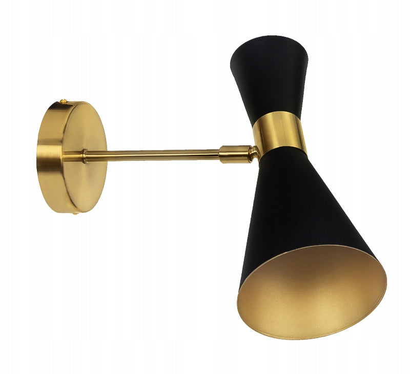 Wall lamp black - gold loft modern yellow E27 40 W Brand Villado
