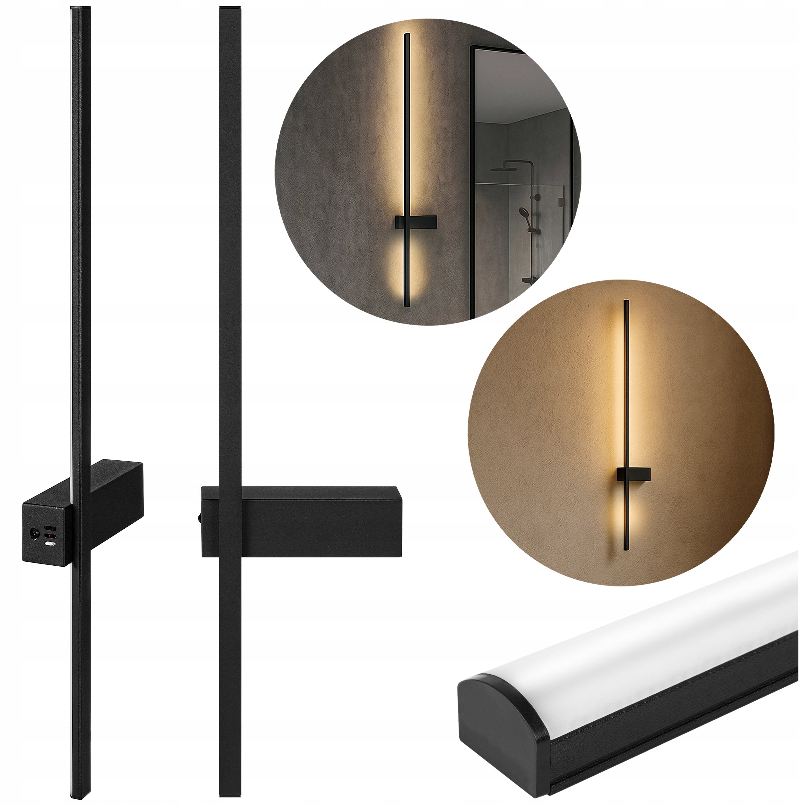 Wall lamp wall lamp 60cm indoor LED black for apartment