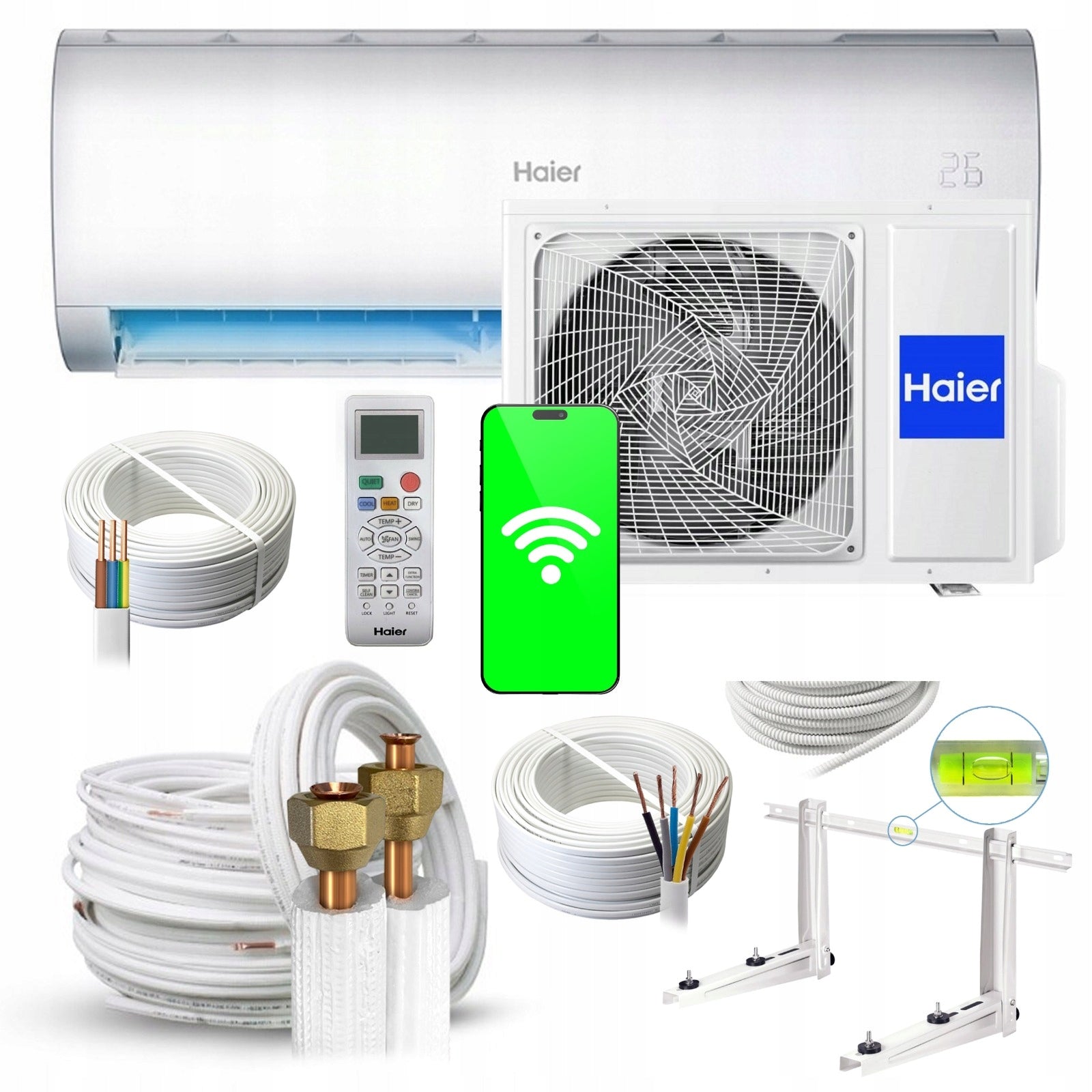 Wall-mounted air conditioner HAIER Pearl Premium Plus 3,5kW + set of 3mb Rodigas