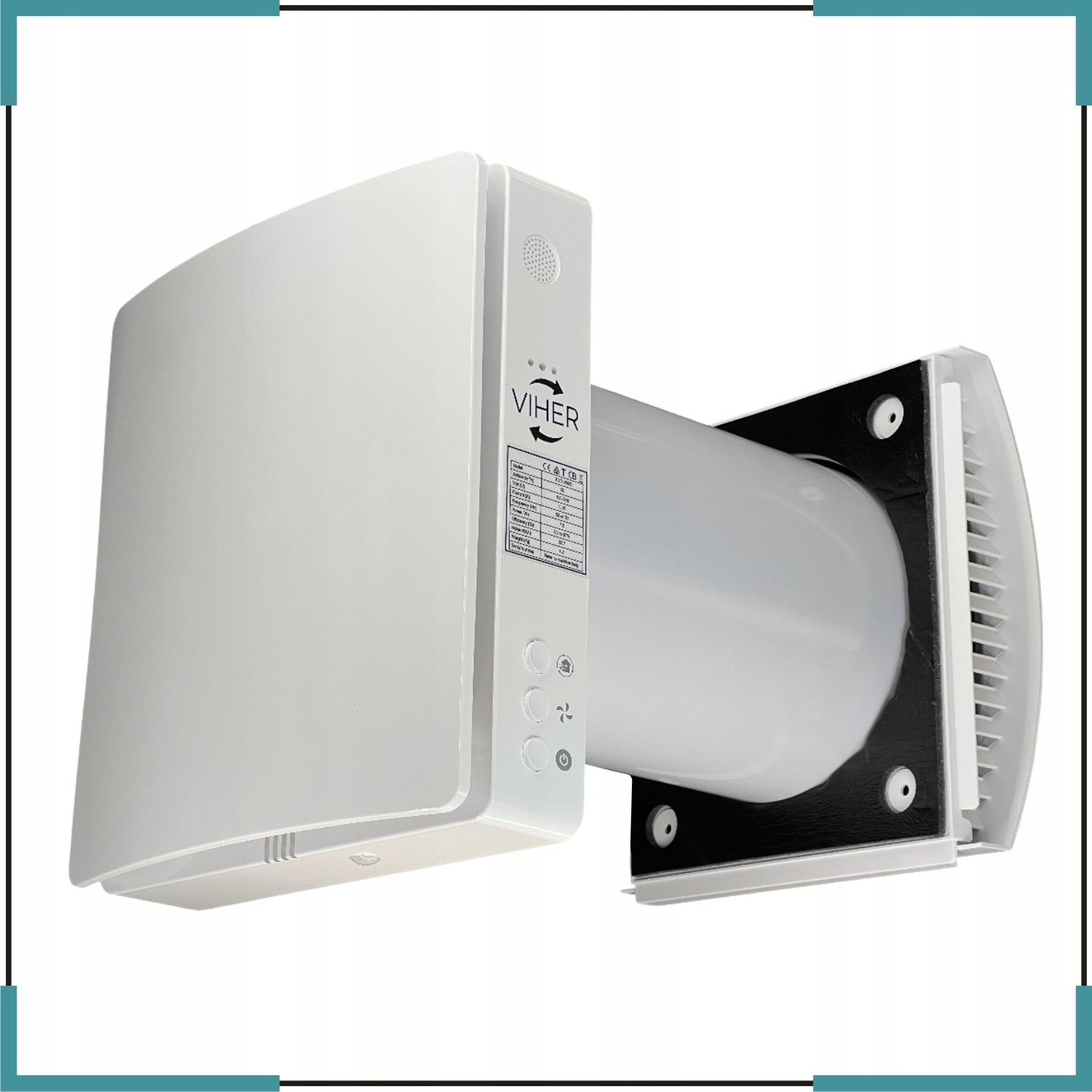 Wall recuperator VIHER 80m3/h WiFi MOISTURE SENSOR, F7, BETTER EXCHANGER Packaging status original