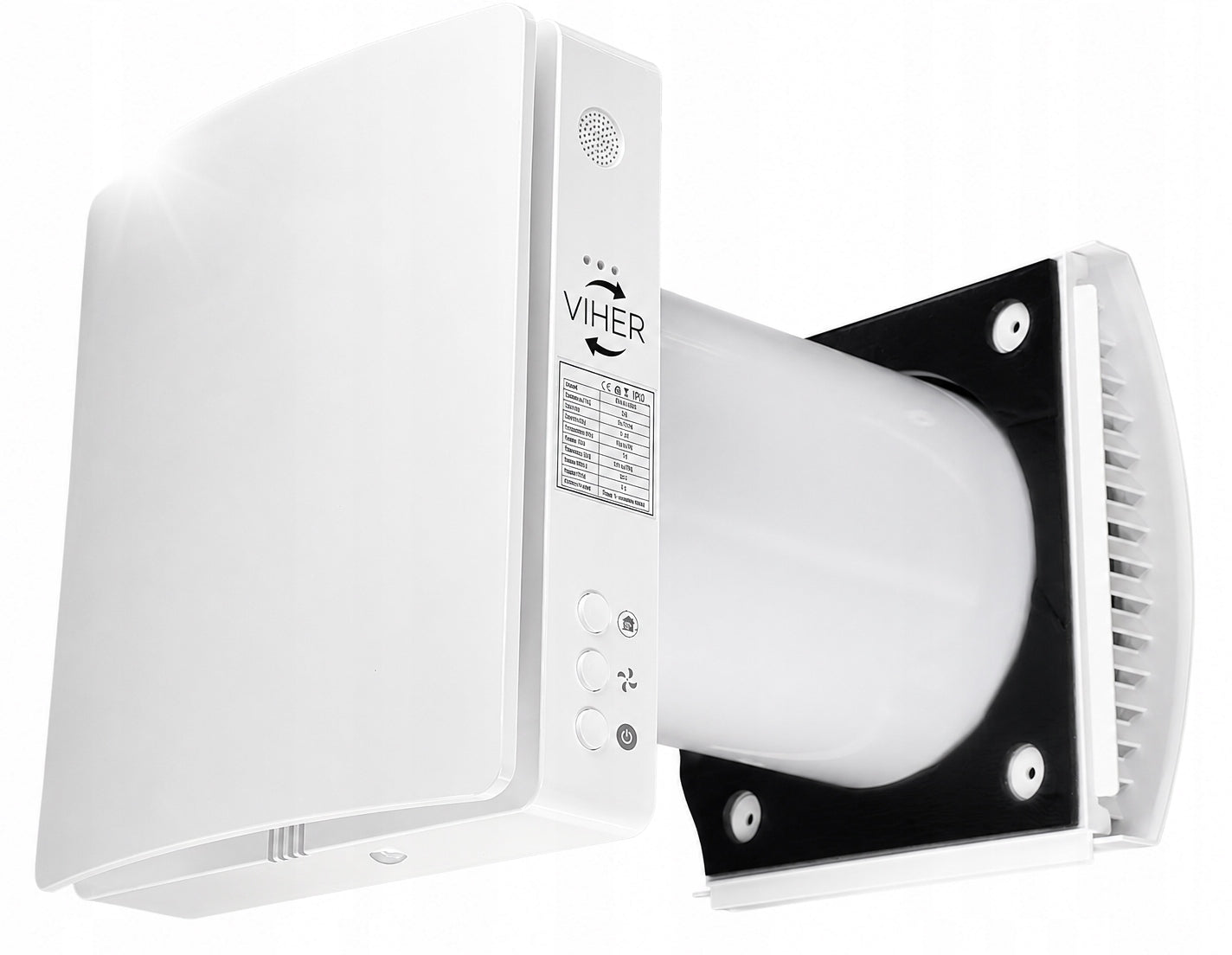Wall recuperator VIHER 80m3/h WiFi MOISTURE SENSOR, F7, BETTER EXCHANGER Packaging status original