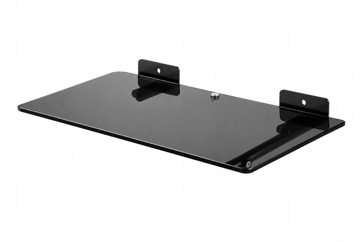 Wall shelf RTV glass for decoder DVD console recorder 10 kg 20x28cm