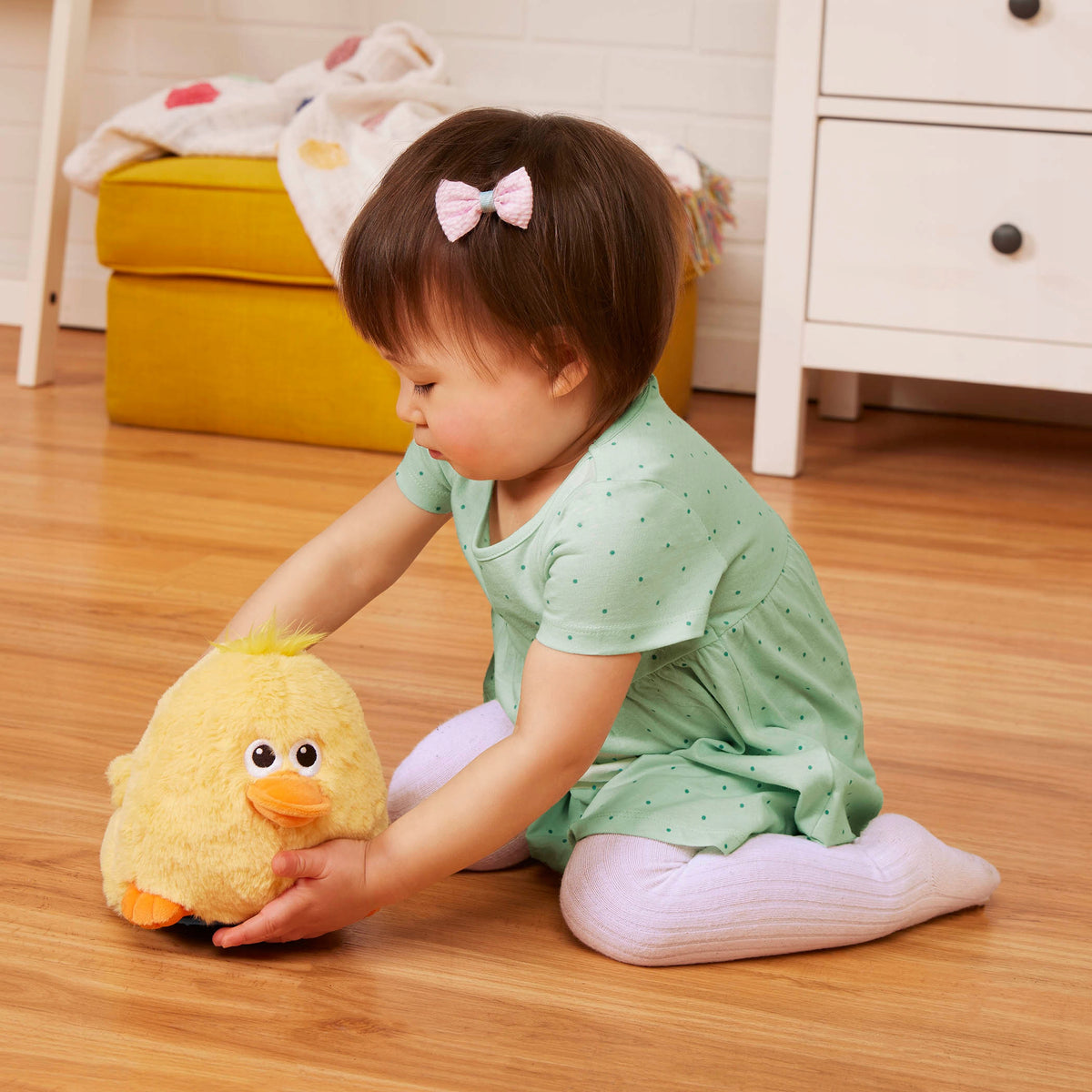 Wandering Duck with Battery Operated Sound for Learning to Crawl Battat Packaging status original