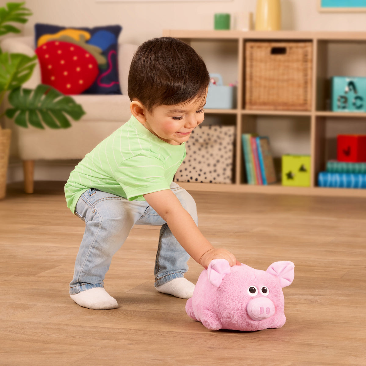 Wandering pig for learning to crawl Battat Packaging status original