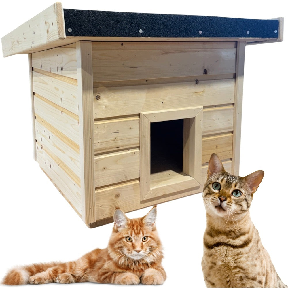 Warmed wooden kennel for Premium Cat + freebie Packaging status original