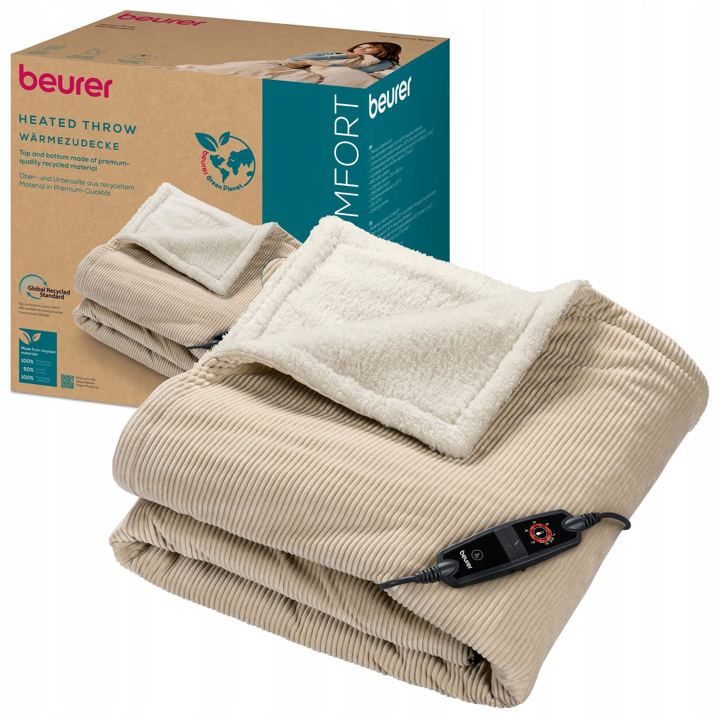 Warming blanket Beurer HD 80 180 cm by 130 cm beige