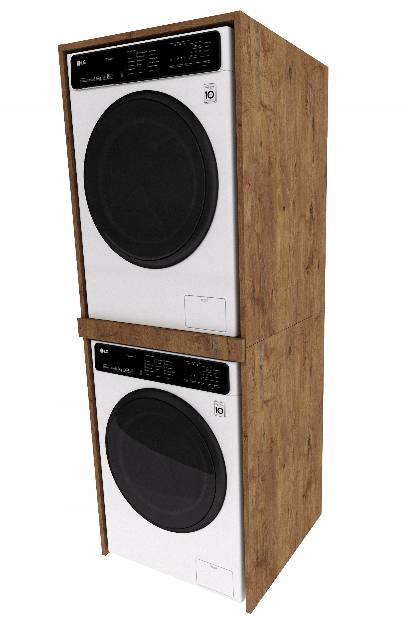 Washing Machine Cabinet Bathroom Dryer Bookcase Post Washing Machine Retro Oak lancelot Manufacturer code PRALKO_SUSZARKA_RETRO