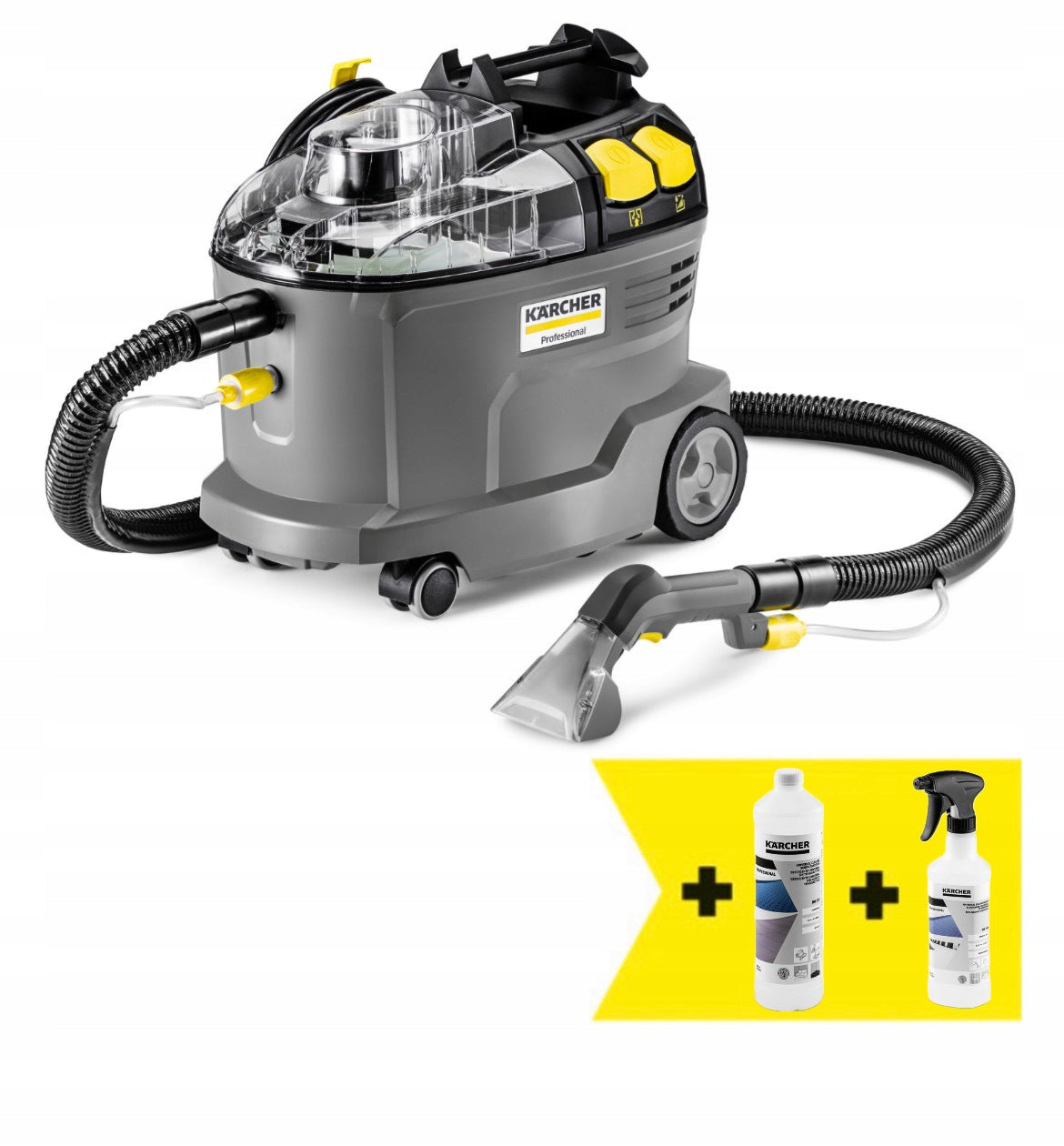 Washing vacuum cleaner Karcher Puzzi 8/1 1.100-240.0 + RM 770 1L + RM 769 500ml