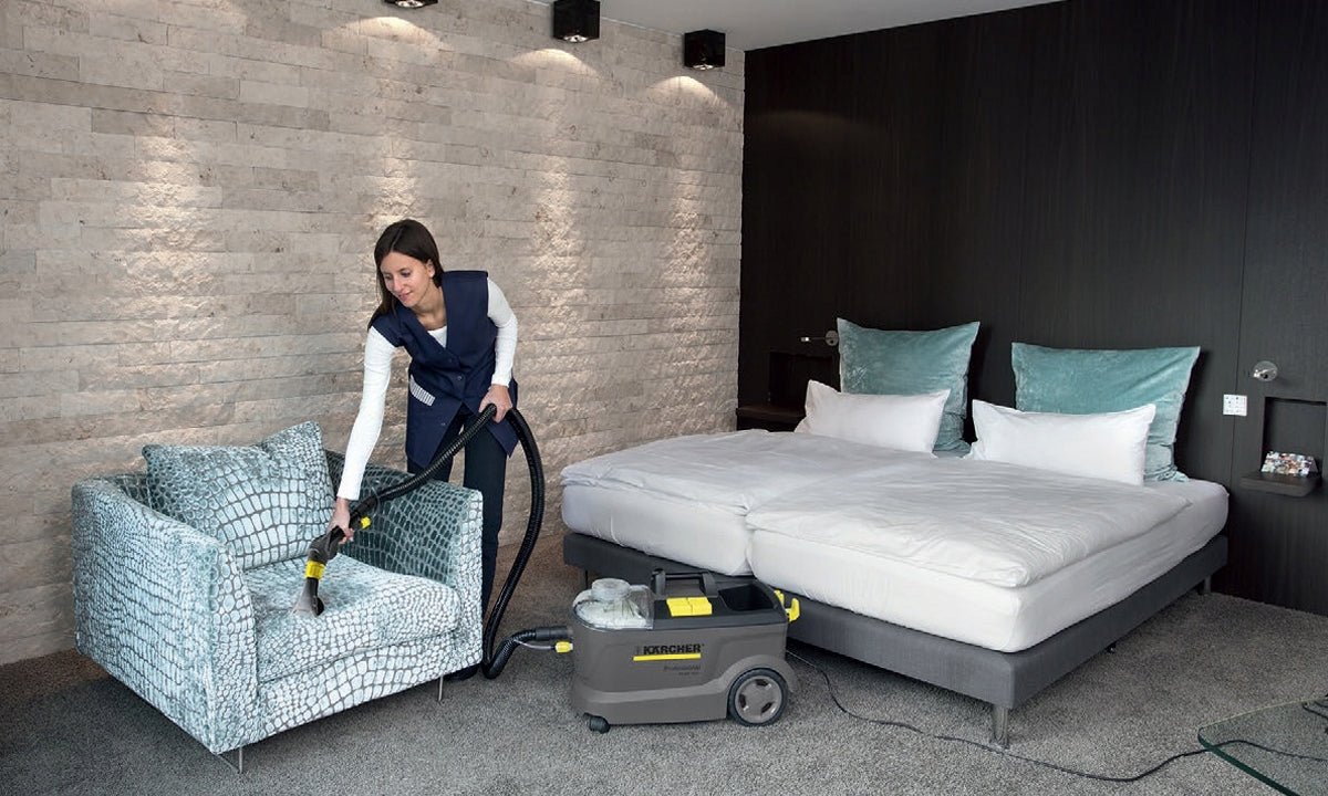 Washing vacuum cleaner Puzzi 10/1 for carpet washing Karcher + 2x RM 519 Clean water tank capacity 10 l