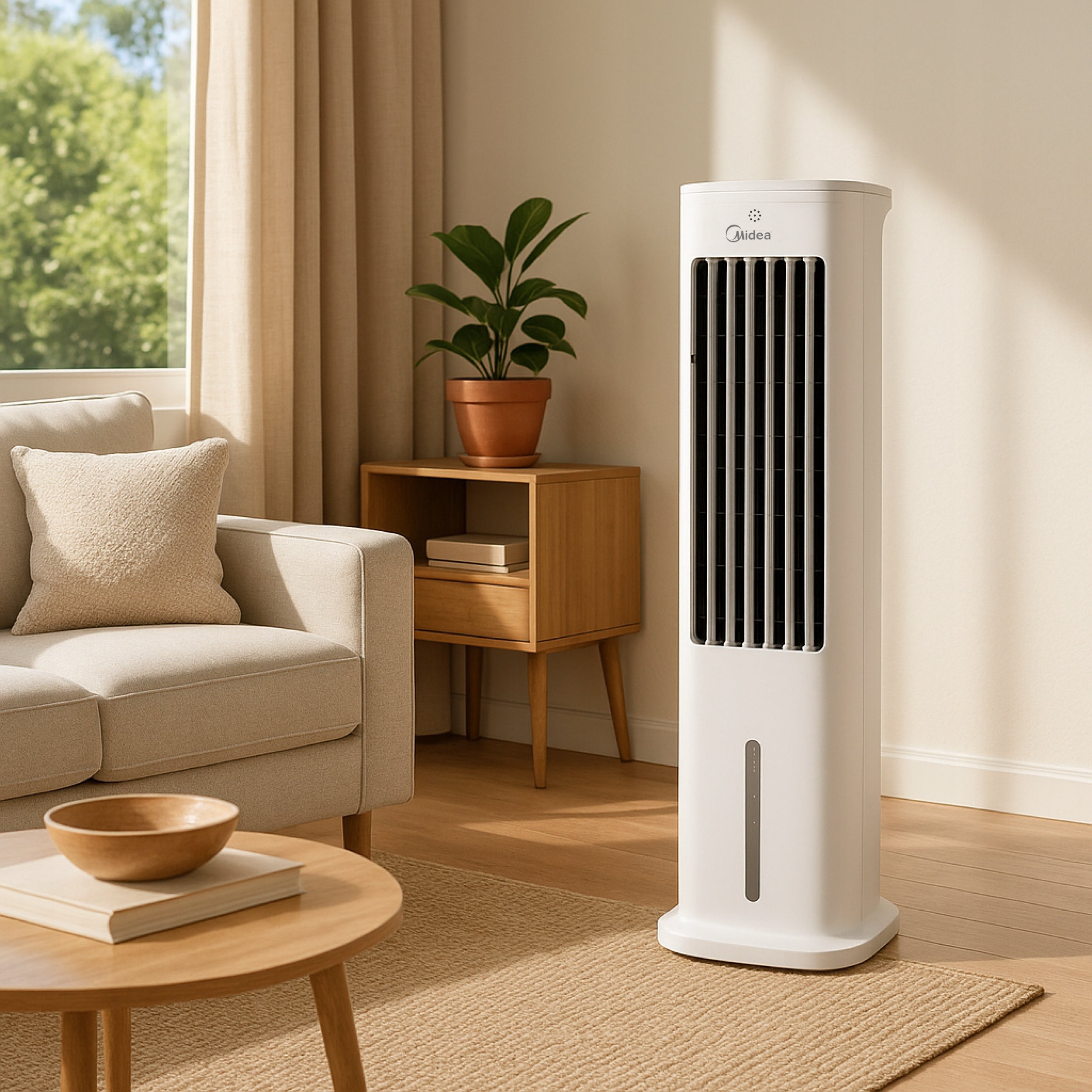 Water Air Conditioner Portable Floor Column Air Conditioner Midea AC100-20AR-WH Manufacturer code M-AC100-20AR-WH