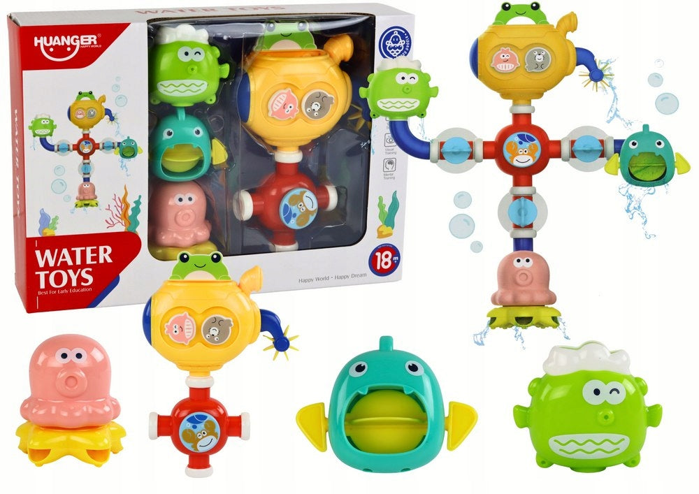 Water Bath Toy Overflow Robot Suction Cups Lean Toys