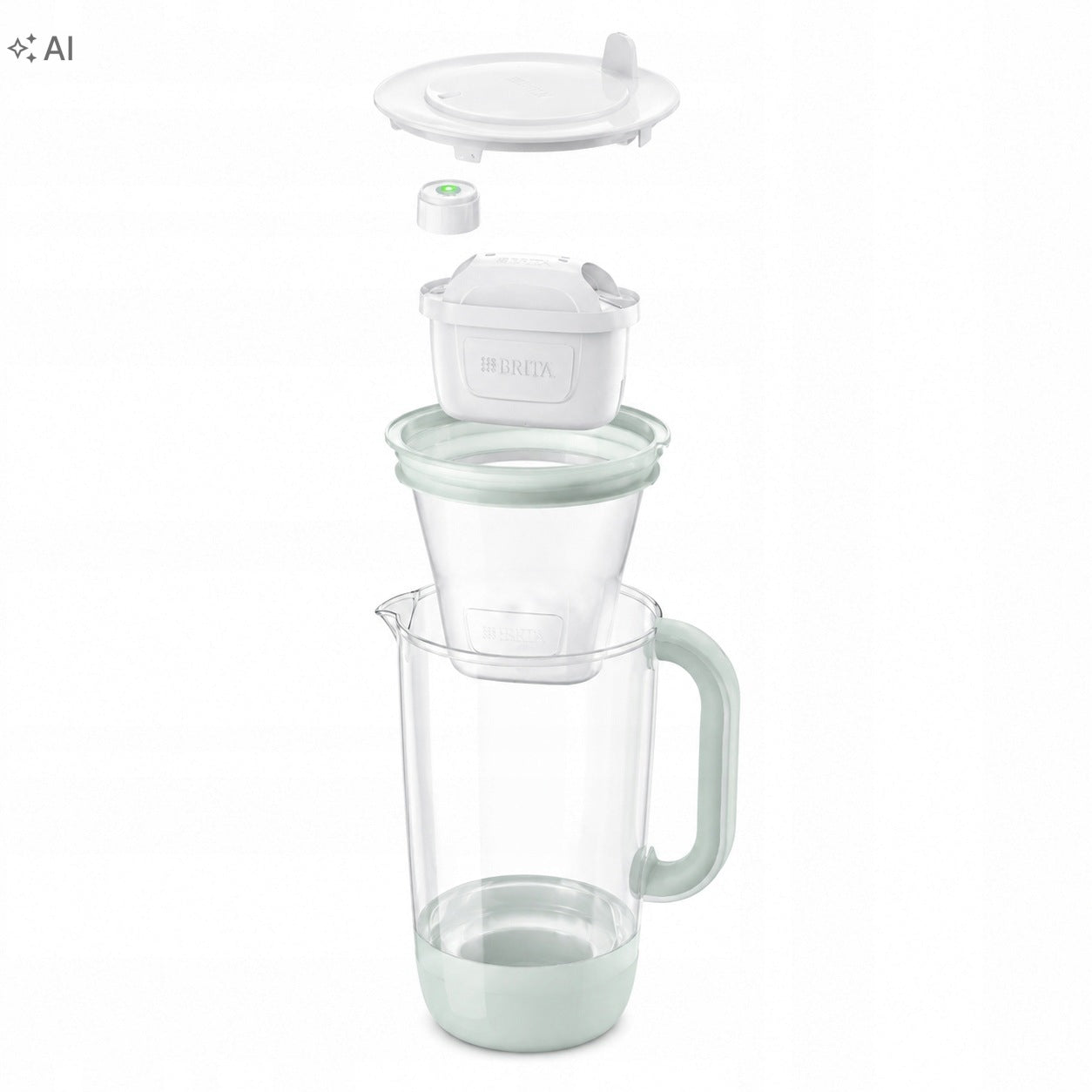 Water Filter Jug Brita Glass 2,5 L + Maxtra Pro Mint Cartridge Manufacturer code 4006387145255