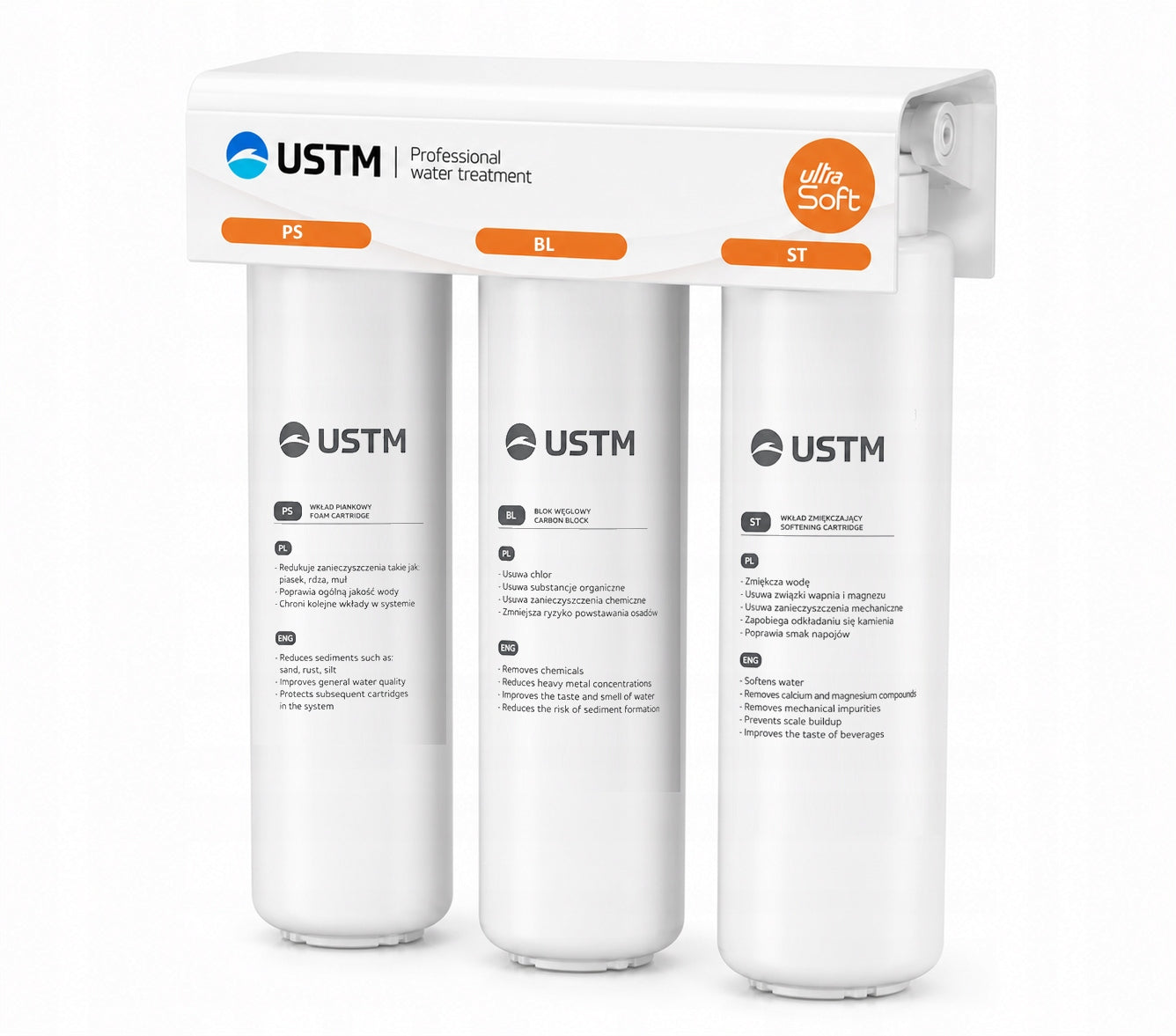 Water Filter Softener Sink Water Filtration System Removes Stone USTM Packaging status original