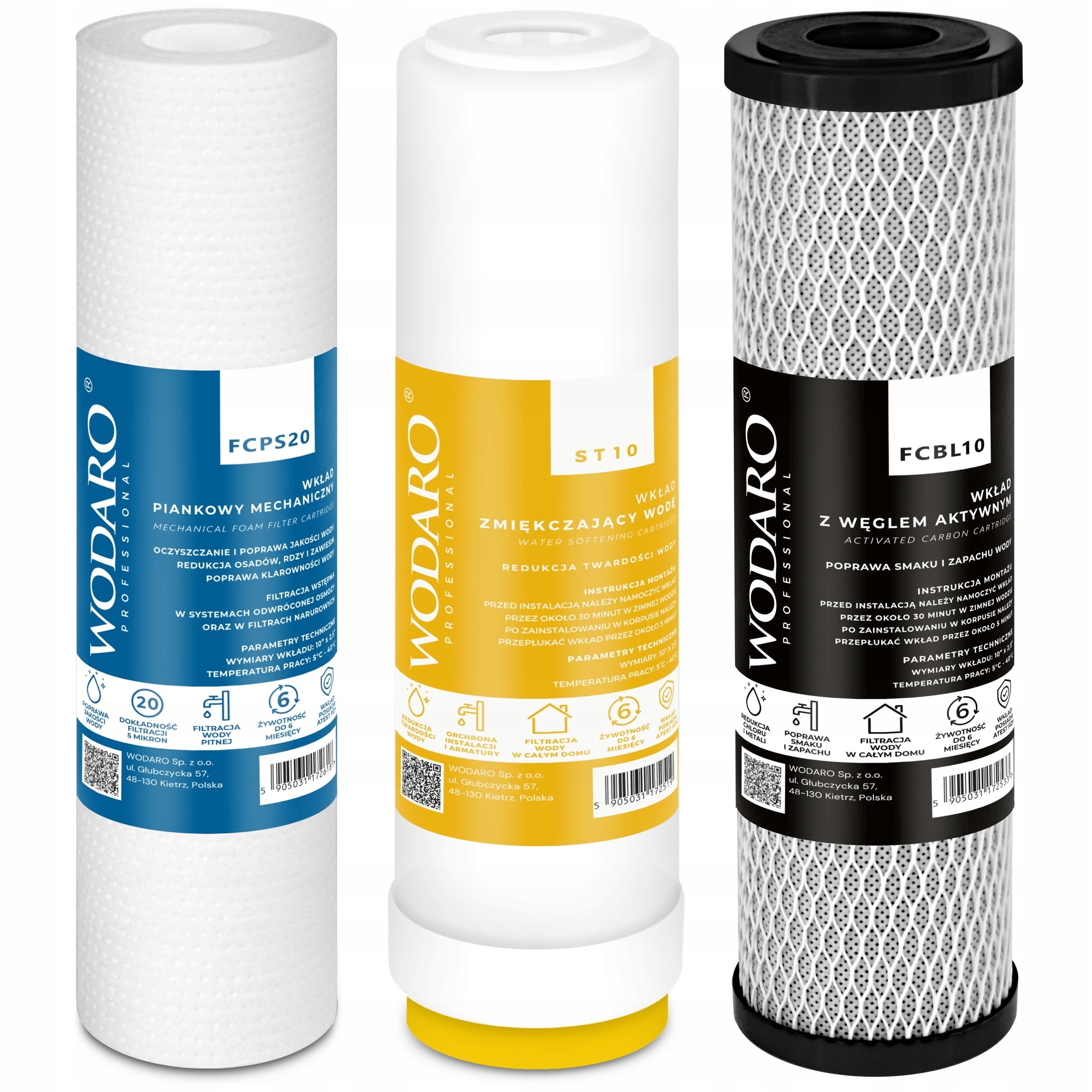 Water Filter for Whole House 3-STAGE SOFTENER 3/4" In-line Filter CERTIFICATE Packaging status original