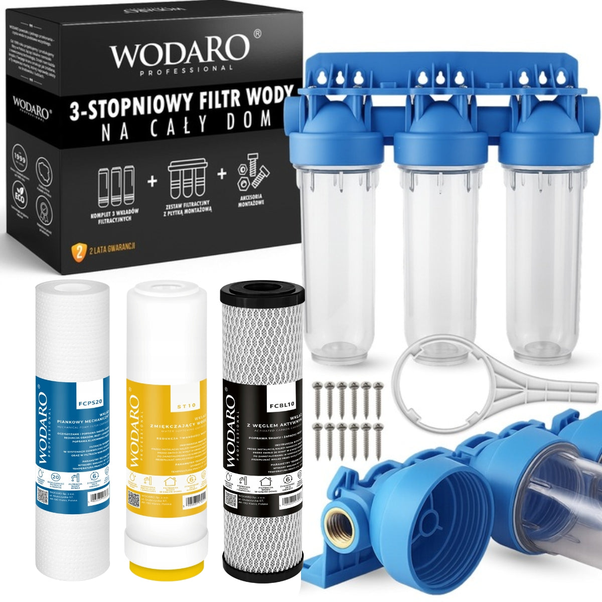 Water Filter for Whole House 3-STAGE SOFTENER 3/4" In-line Filter CERTIFICATE