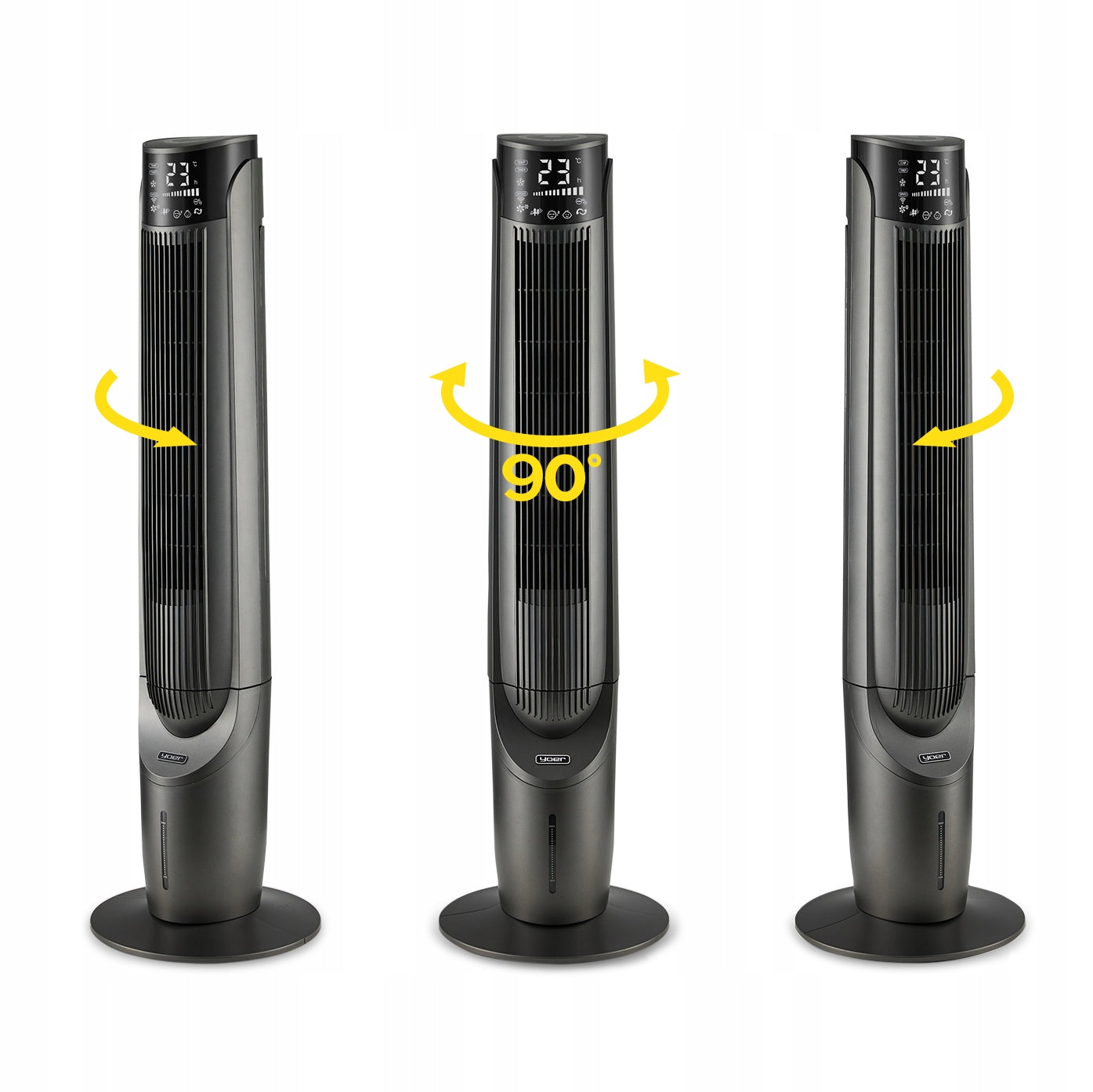 Water Heater Portable Column Fan Quiet 39dB Yoer 6in1 ION AROMA Control remote
