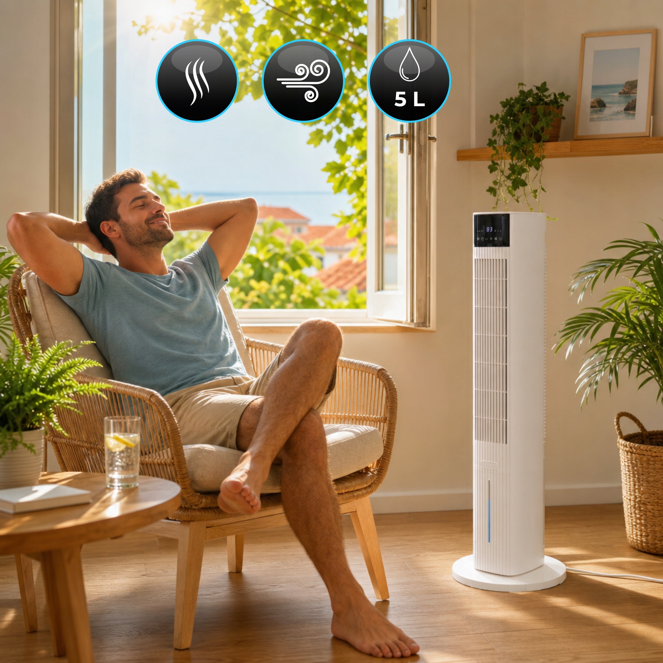 Water air conditioner CLIMATIVE COOLAIR column fan AIR CONDITIONER+WiFi+AROMA Manufacturer code Klimator wodny CLIMATIVE COOLAIR wentylator