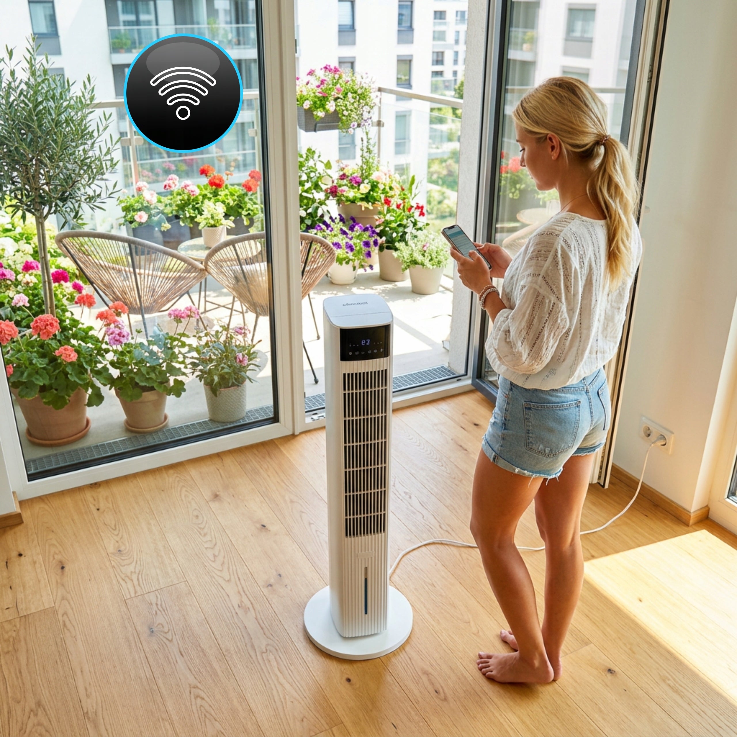 Water air conditioner CLIMATIVE COOLAIR column fan AIR CONDITIONER+WiFi+AROMA Packaging status original