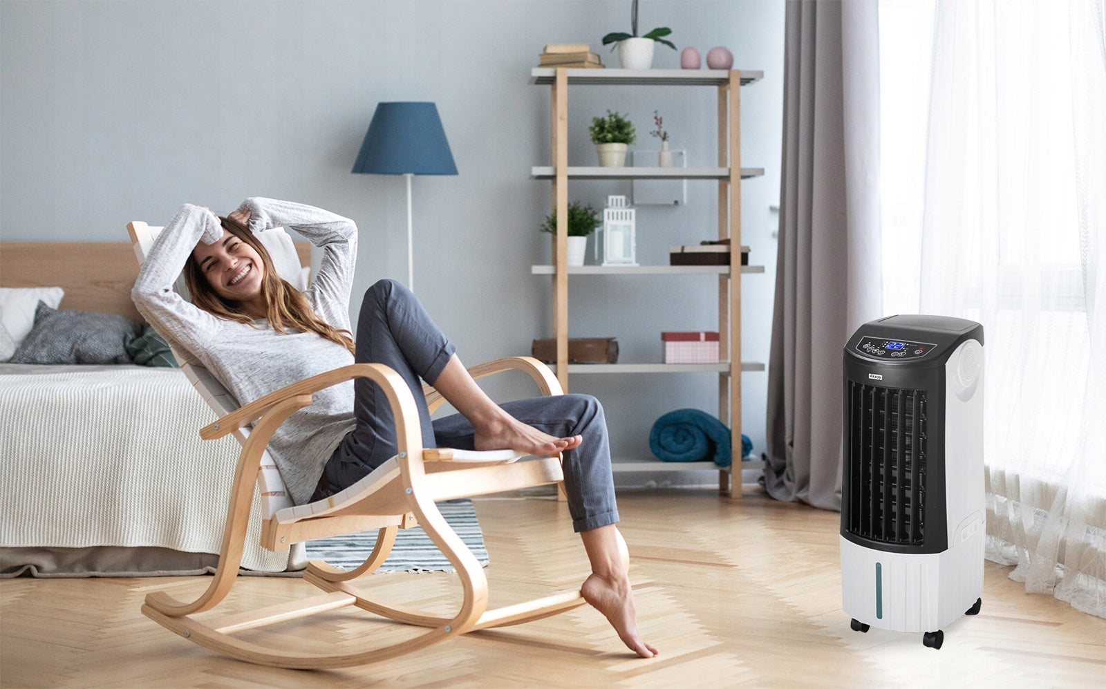 Water air conditioner HAXON ROX portable air conditioner 12l + IONIZATION humidifier Dominant color white