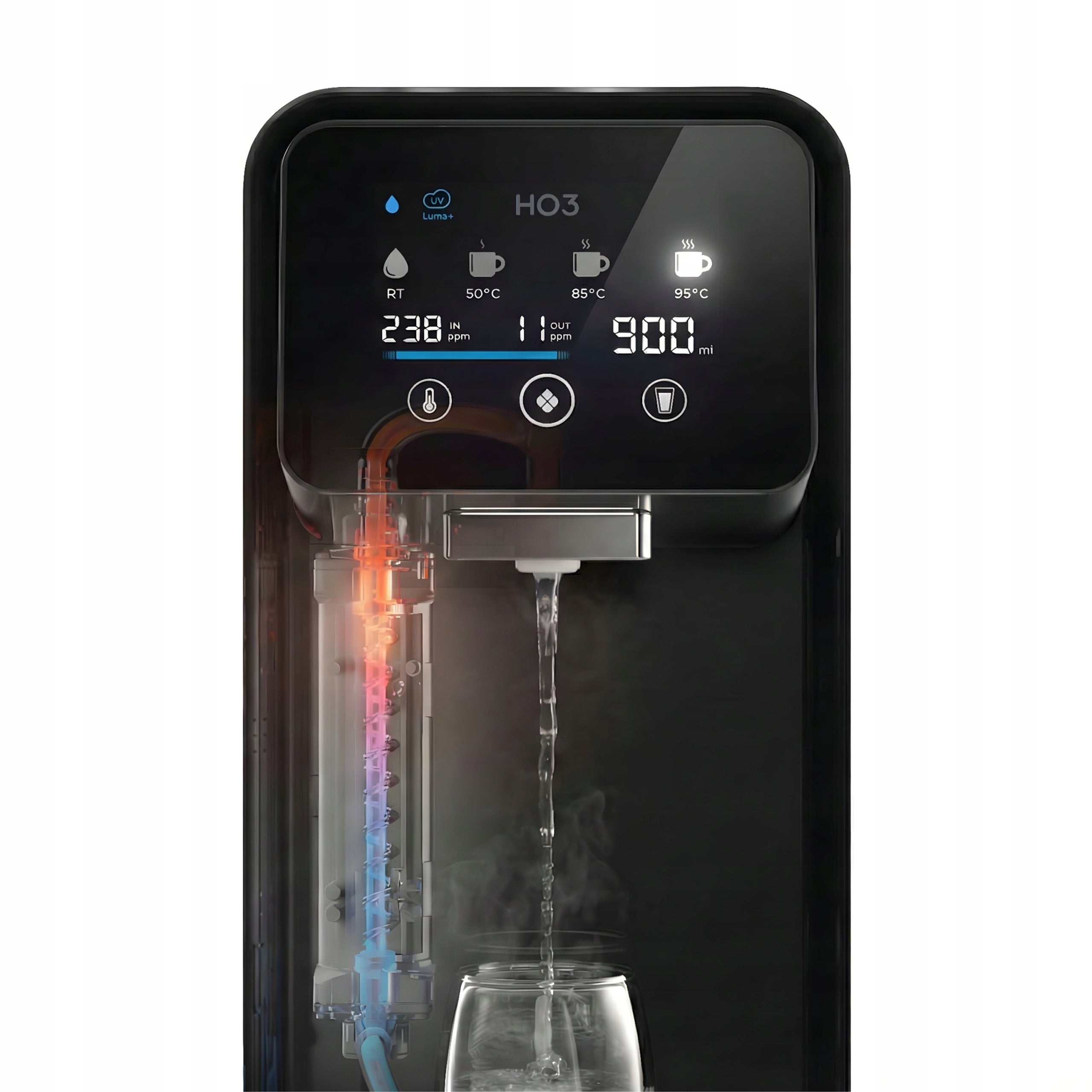 Water filter black HO3| reverse osmosis RO countertop with mineralization +UV Brand no brand