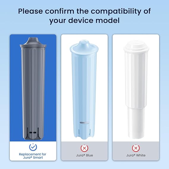 Water filter for Jura E6 E8 Z8 Z6 J6 ENA8 machines, 3 pieces Manufacturer code GF-096X