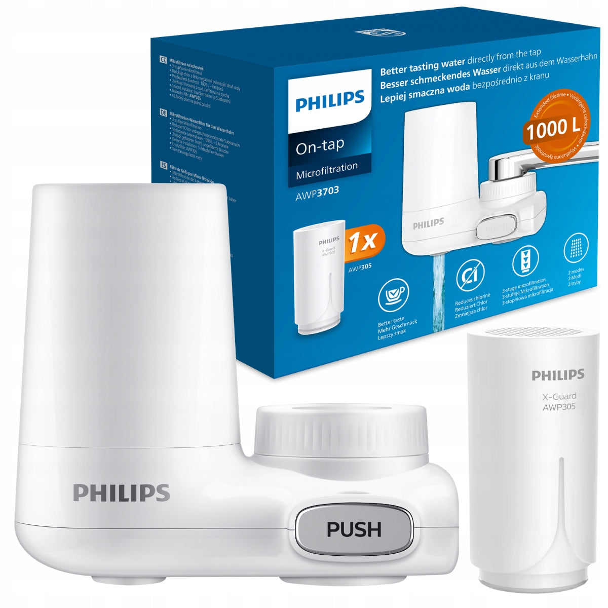 Water filter for tap PHILIPS AWP3703, tap water filter