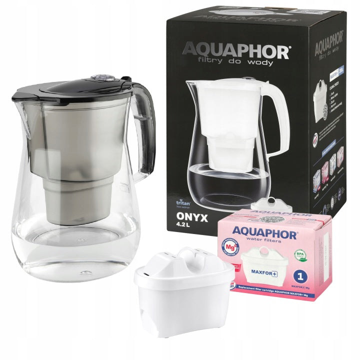 Water filter jug Aquaphor Onyx BLACK 4.2 l +1 MG Maxfor CARTRIDGE Manufacturer code 212317