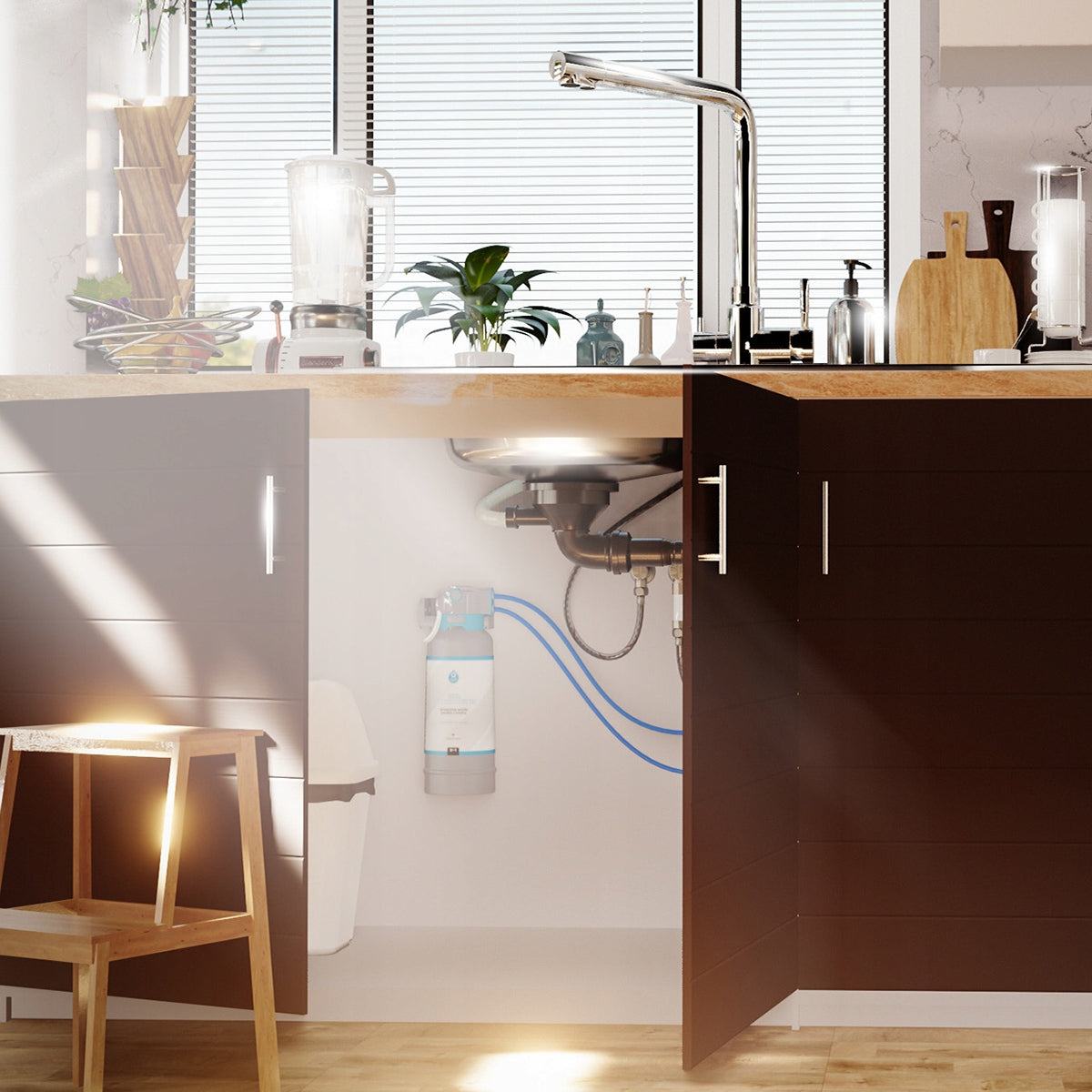 Water filter system Dafi Flow Comfort D1 three-way battery COMO chrome Model FLOW COMFORT D1